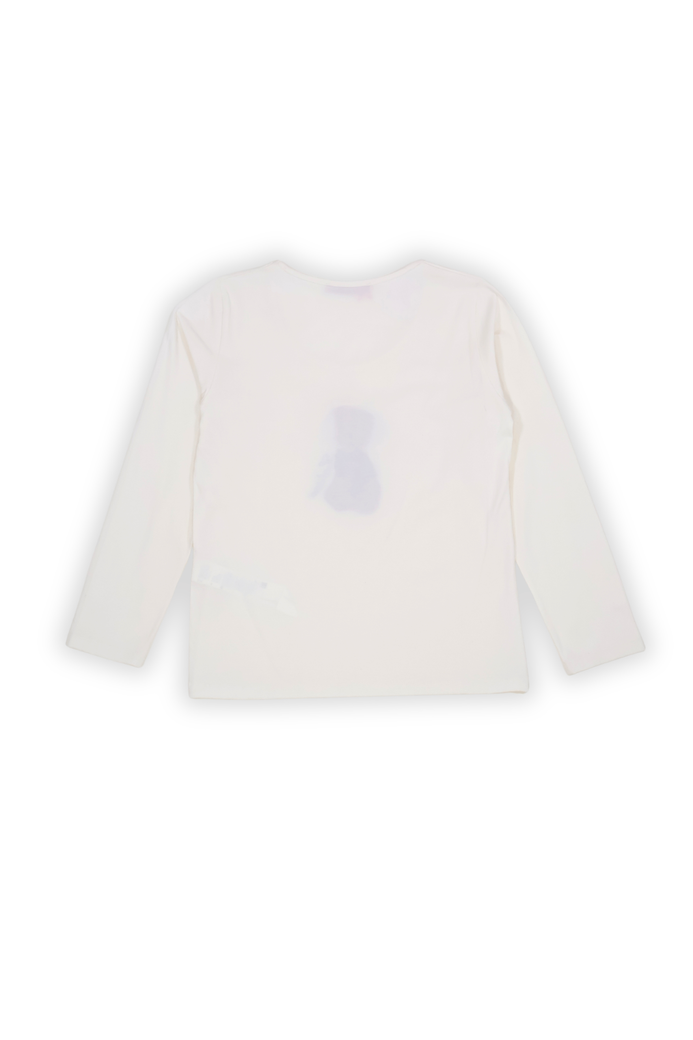 Camiseta blanca con osito fucsia bordado manga larga Lolitas&L - lolitasyl.com