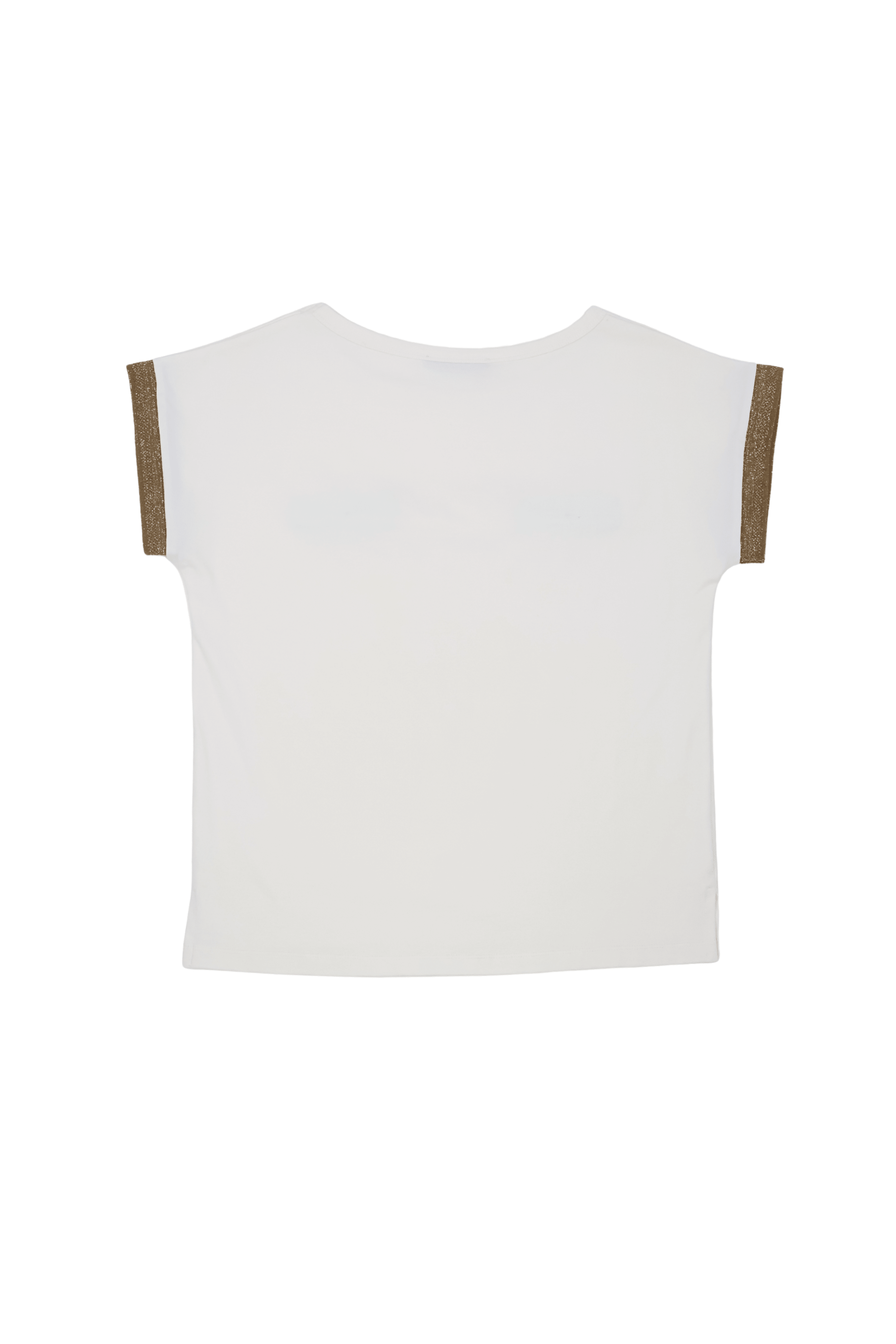 Camiseta blanca con ribetes lourex dorados y botones Lolitas&L - lolitasyl.com