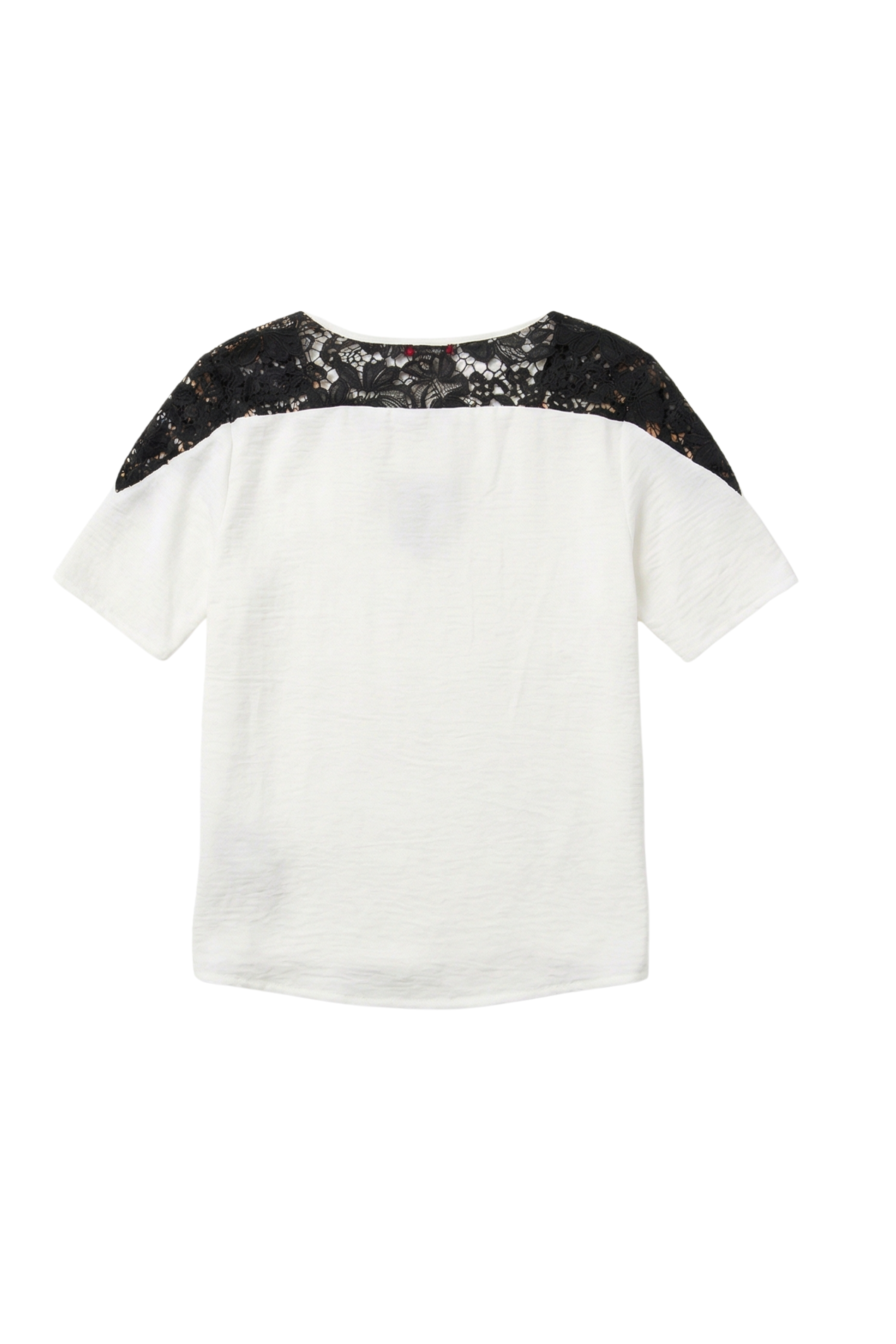 Camiseta blanca corazon bordado con grogre contraste negro LolitasyL