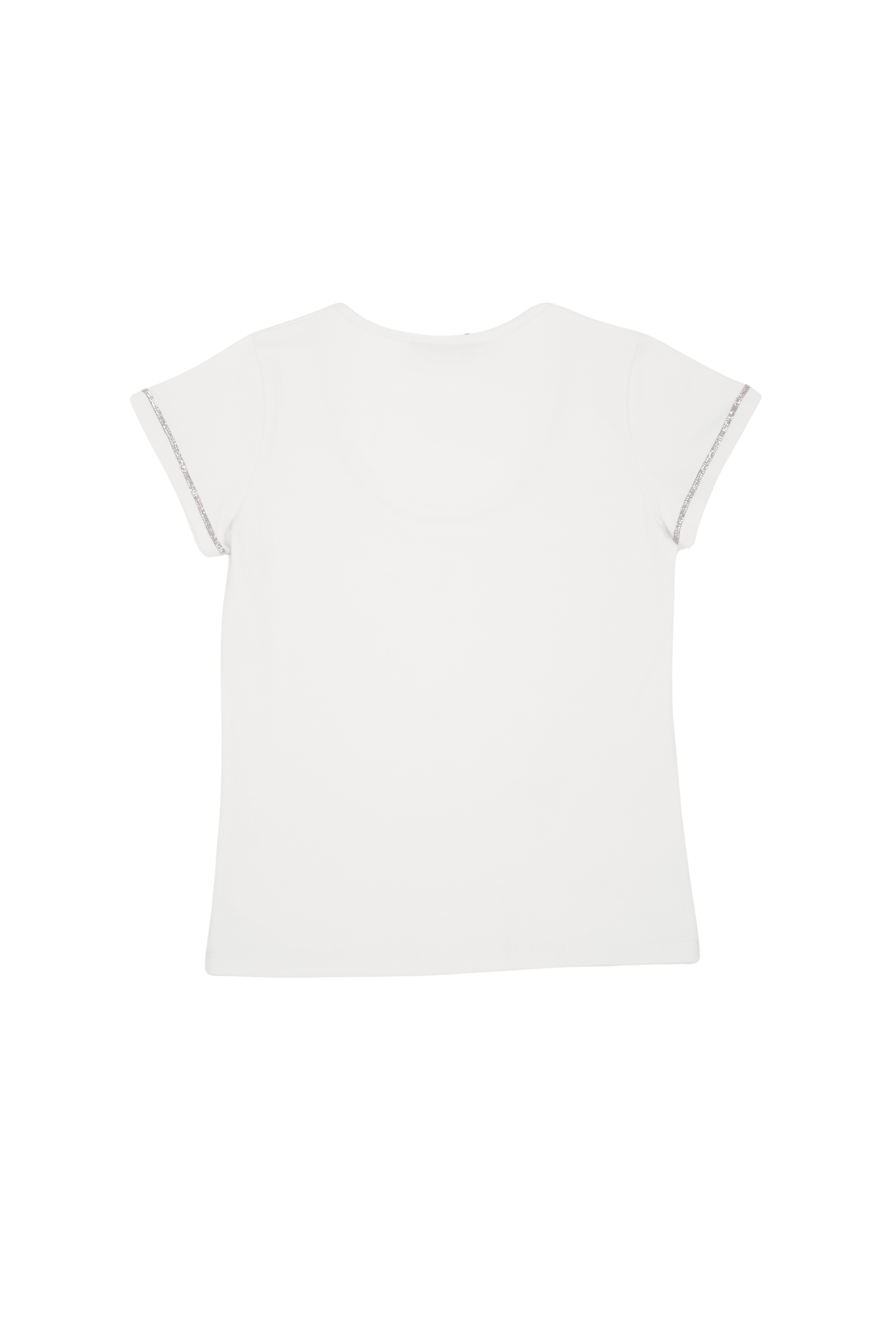 Camiseta blanca escote collar con tira de strass Lolitas&L - lolitasyl.com