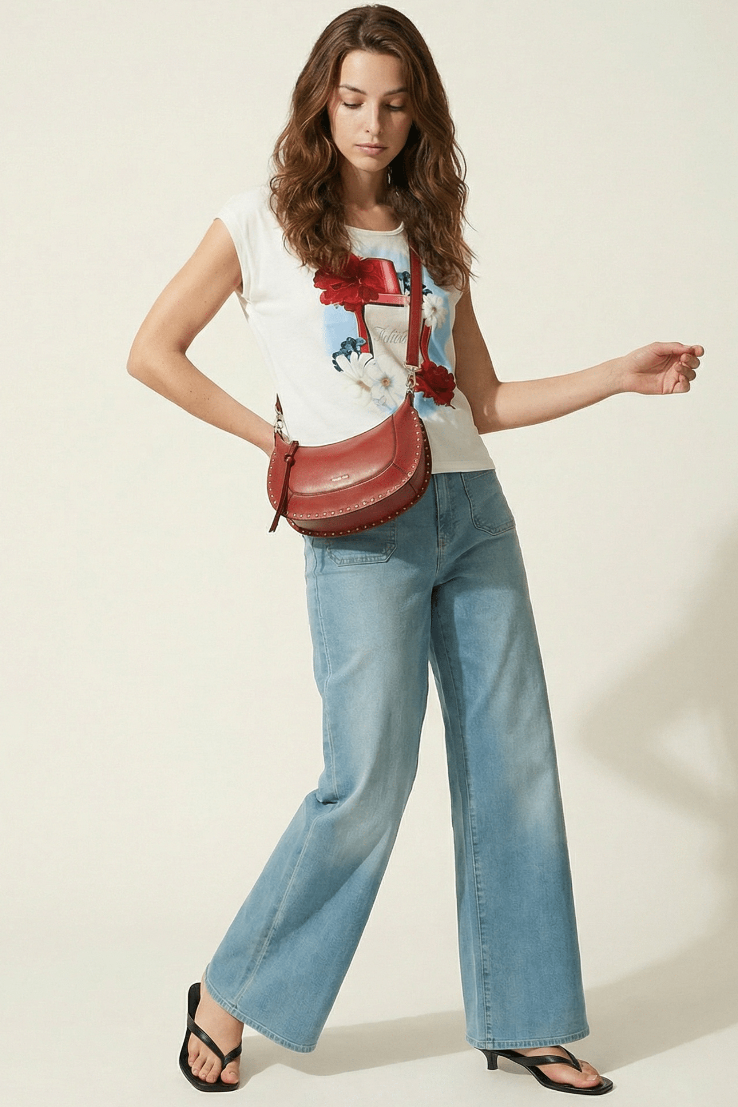 Camiseta blanca estampado perfume manga corta Lolitas&L - lolitasyl.com