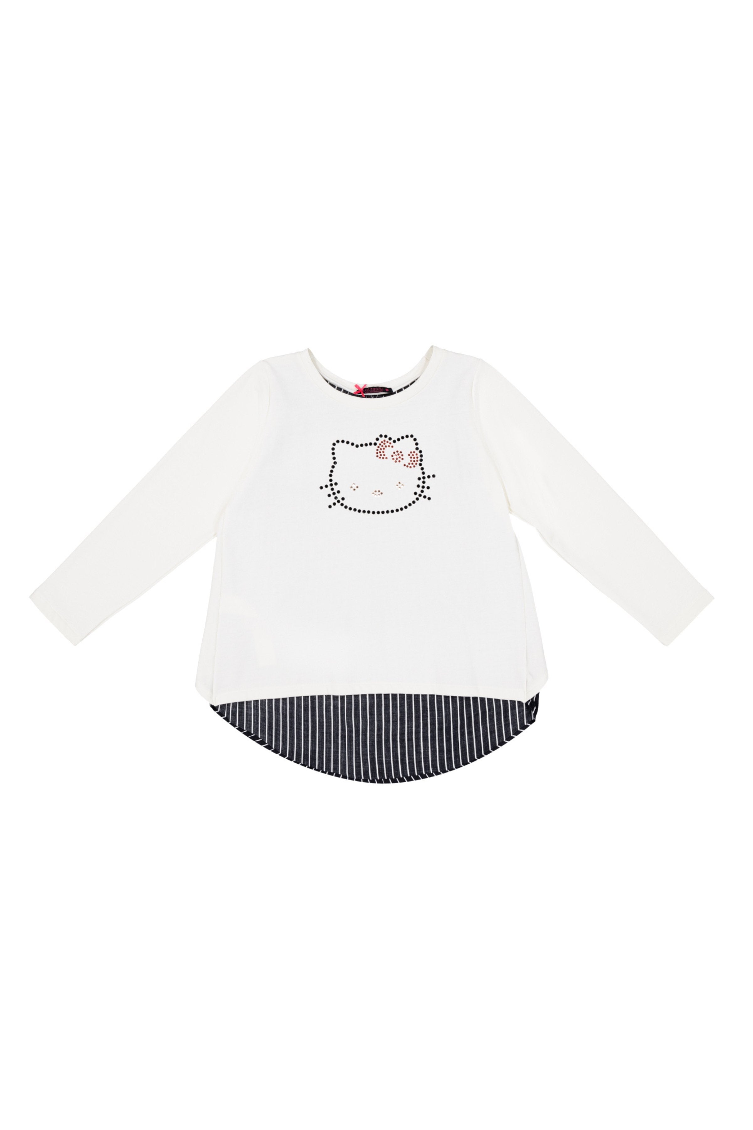 Camiseta blanca motivo kitty con quilla en la espalda Lolitas&L - lolitasyl.com