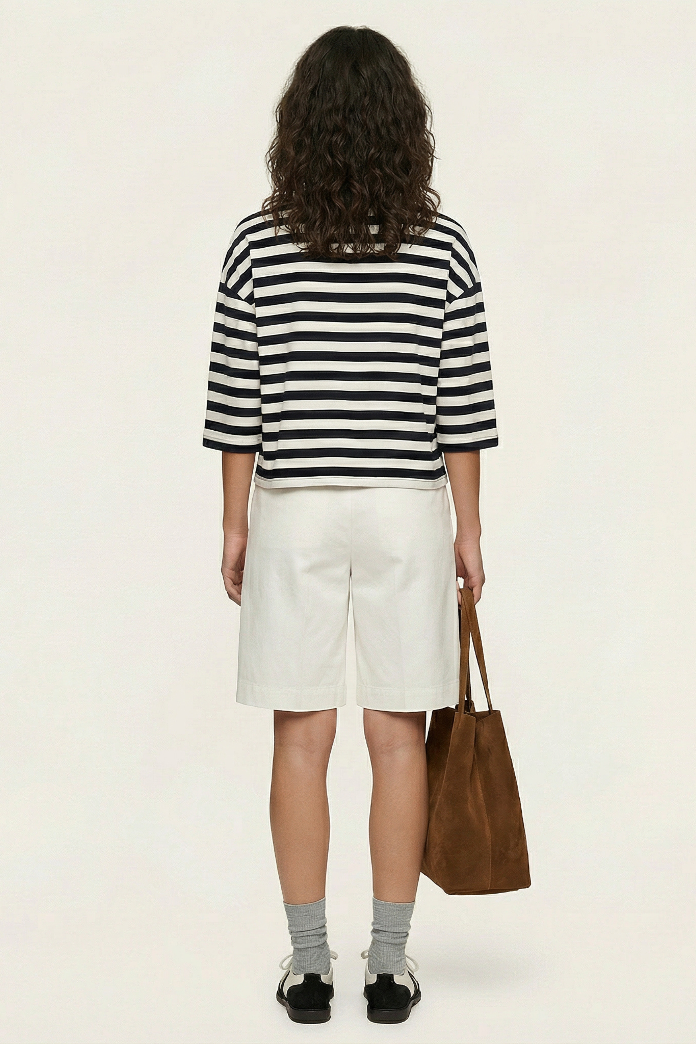 Camiseta blanca rayas con bordado perrito salchicha Lolitas&L