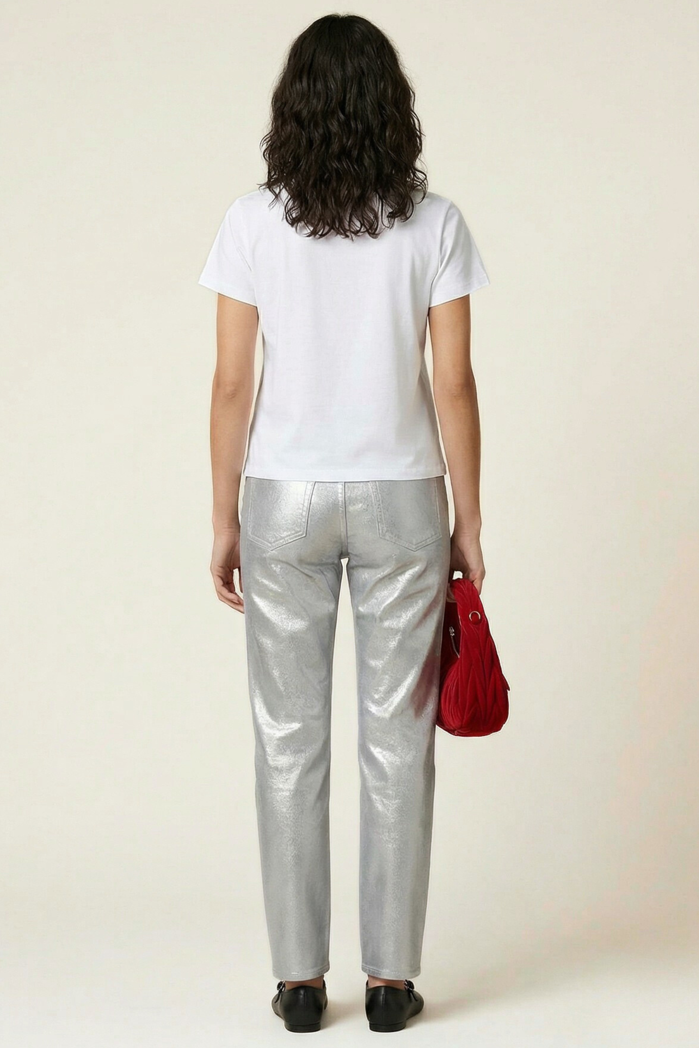 Camiseta blanca stras con logo Lolitas&L