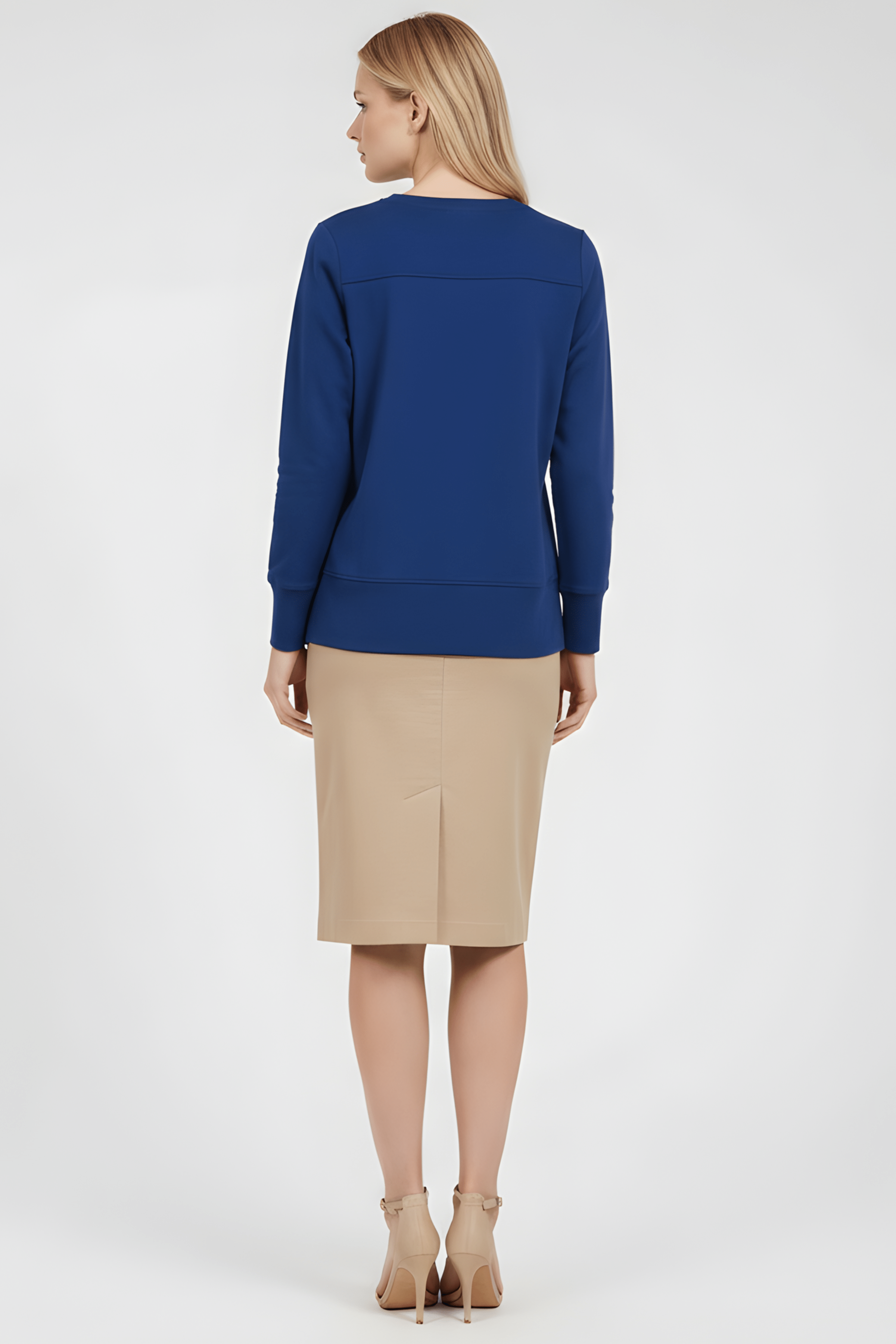 Camiseta de punto azul con botones dorados Lolitas&L - lolitasyl.com