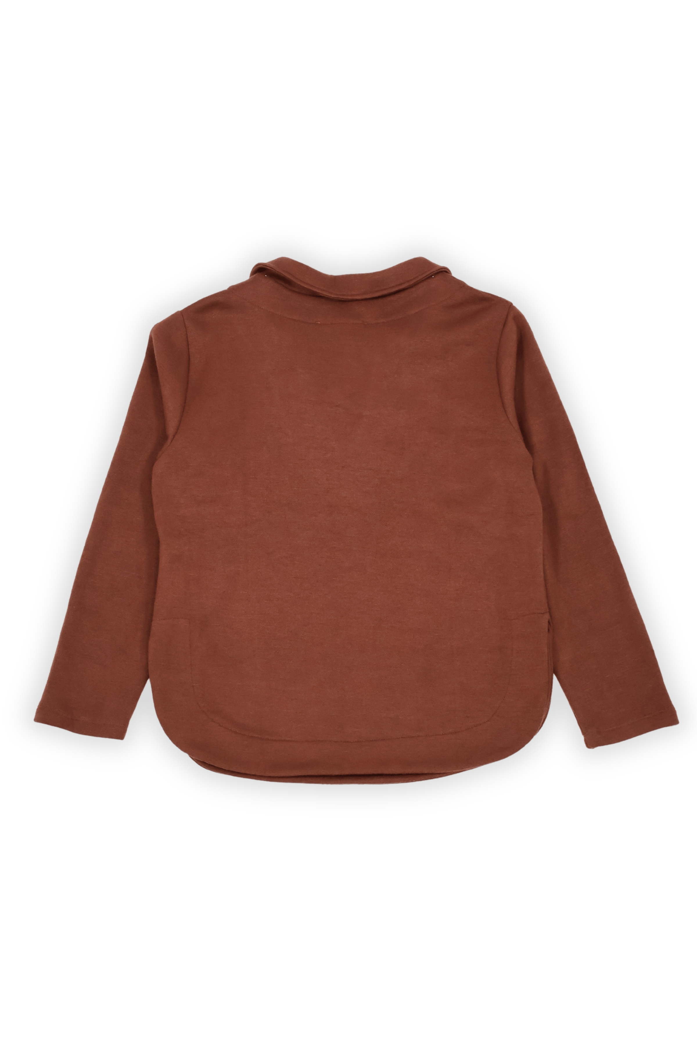 Camiseta de punto marrón con cadena dorada en el escote Lolitas&L - lolitasyl.com