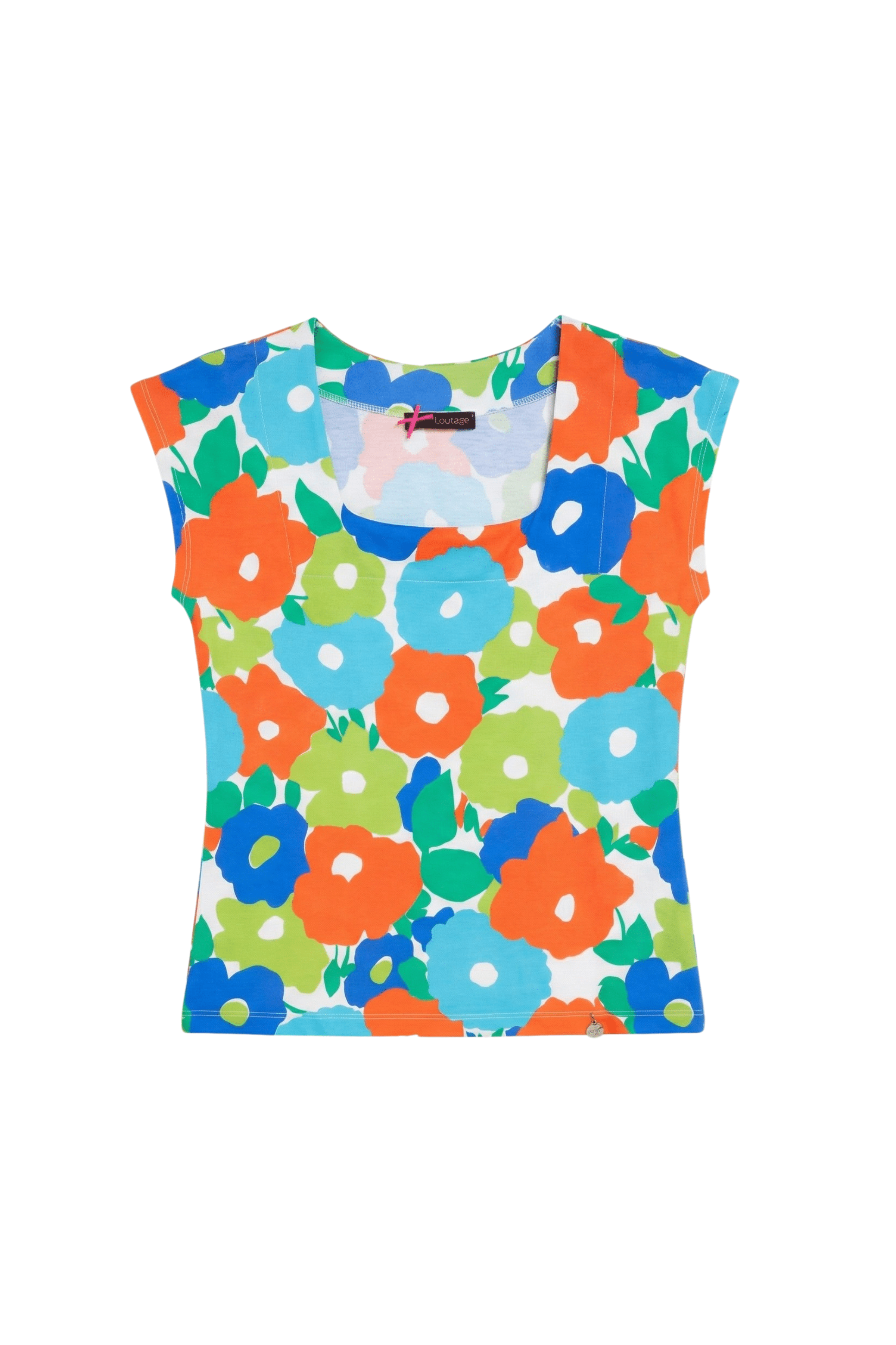 Camiseta estampado garden escote cuadrado Lolitas&L - lolitasyl.com