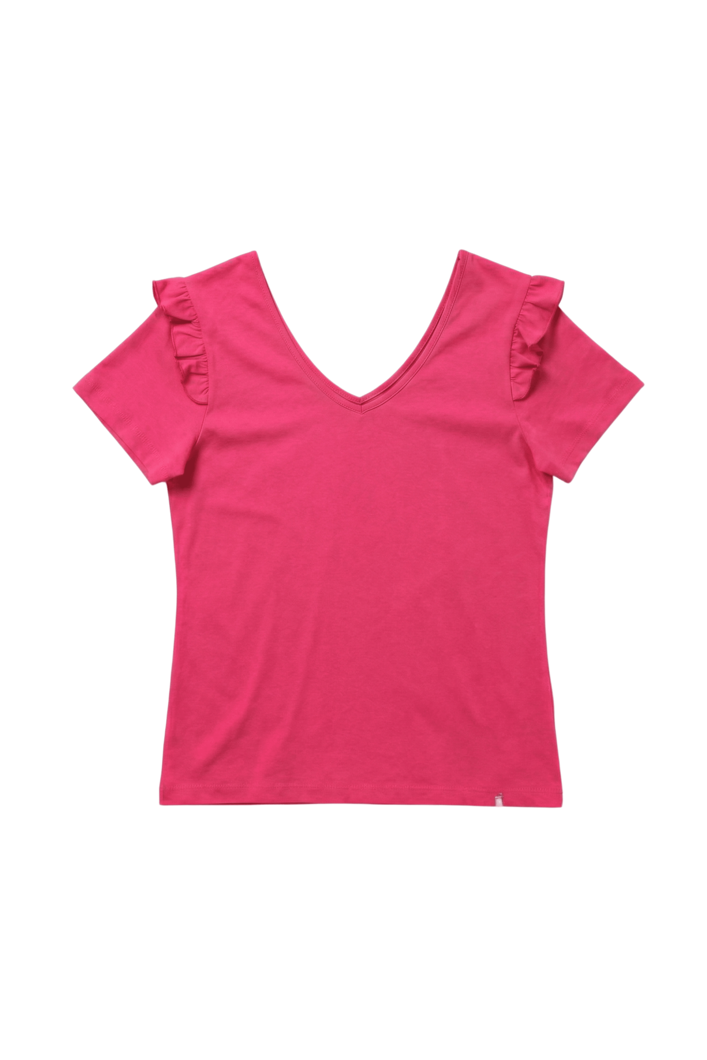 Camiseta fucsia con volante en hombros Lolitas&L - lolitasyl.com
