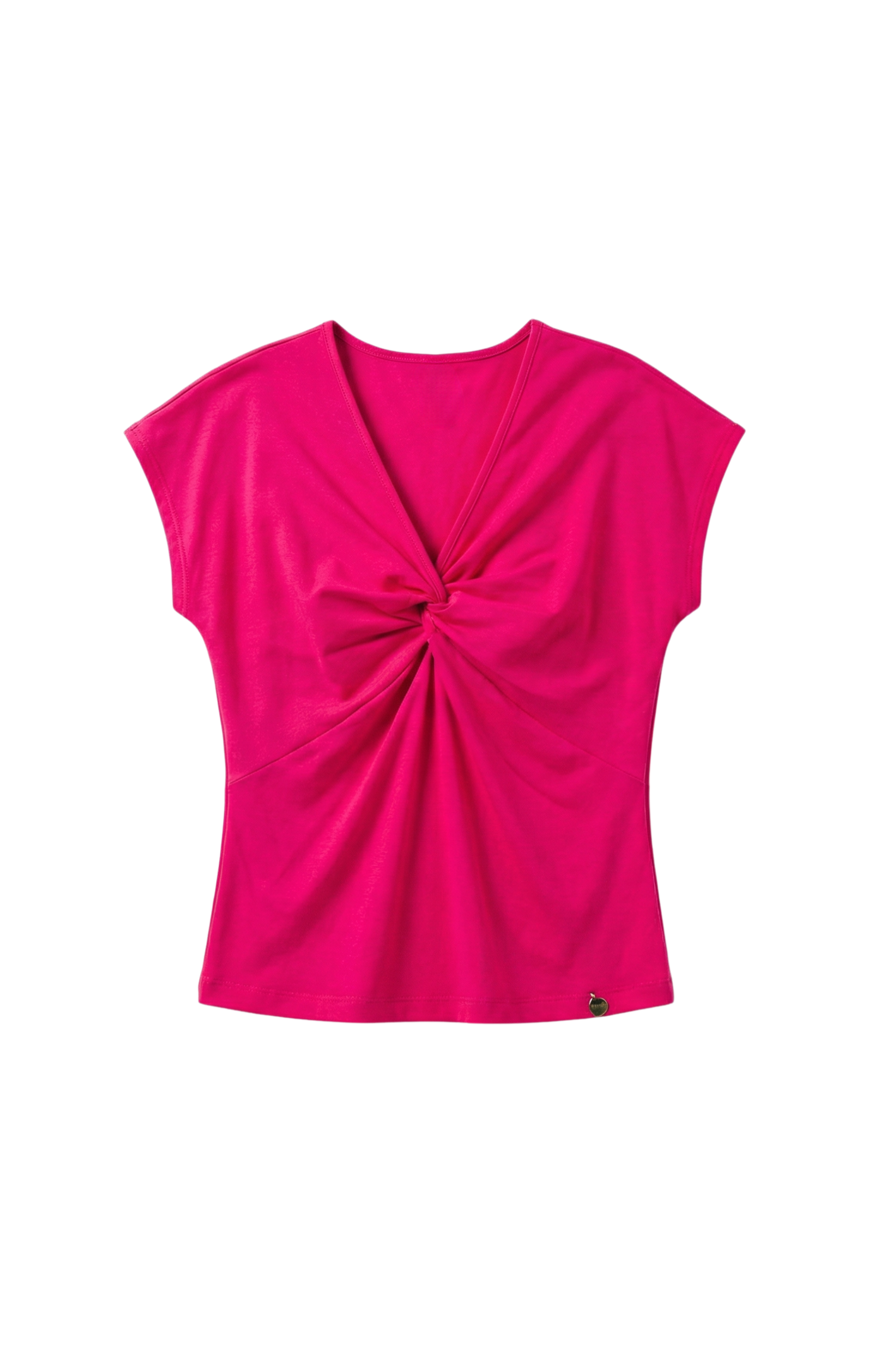 Camiseta fucsia pico anudada en el pecho LolitasyL