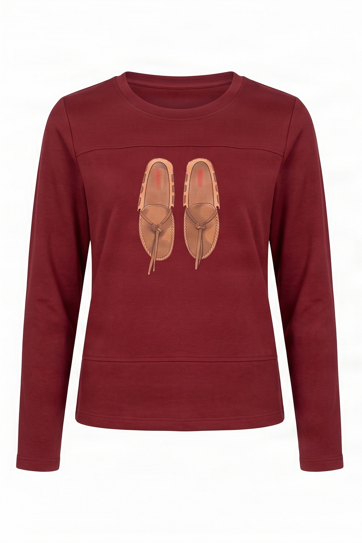 Camiseta granate bordado zapatillas indias cuero Lolitas&L