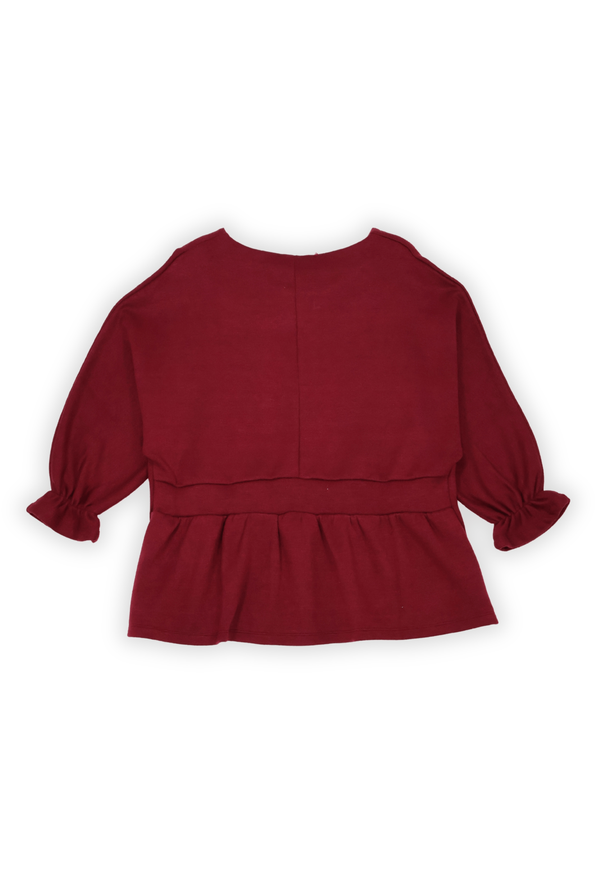 Camiseta granate de punto manga con goma Lolitas&L - lolitasyl.com