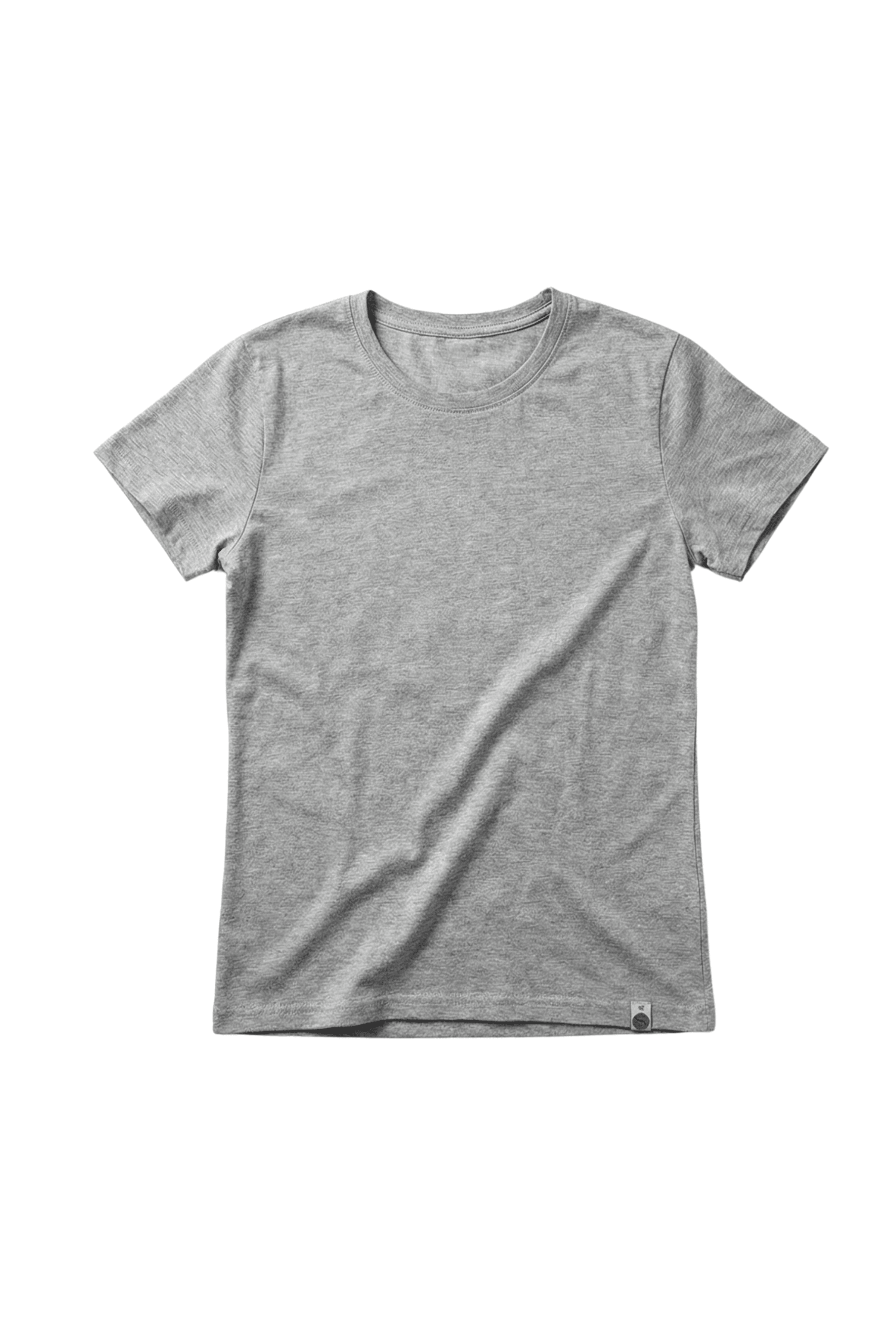Camiseta gris basica con escote caja y manga corta Lolitas&L - lolitasyl.com