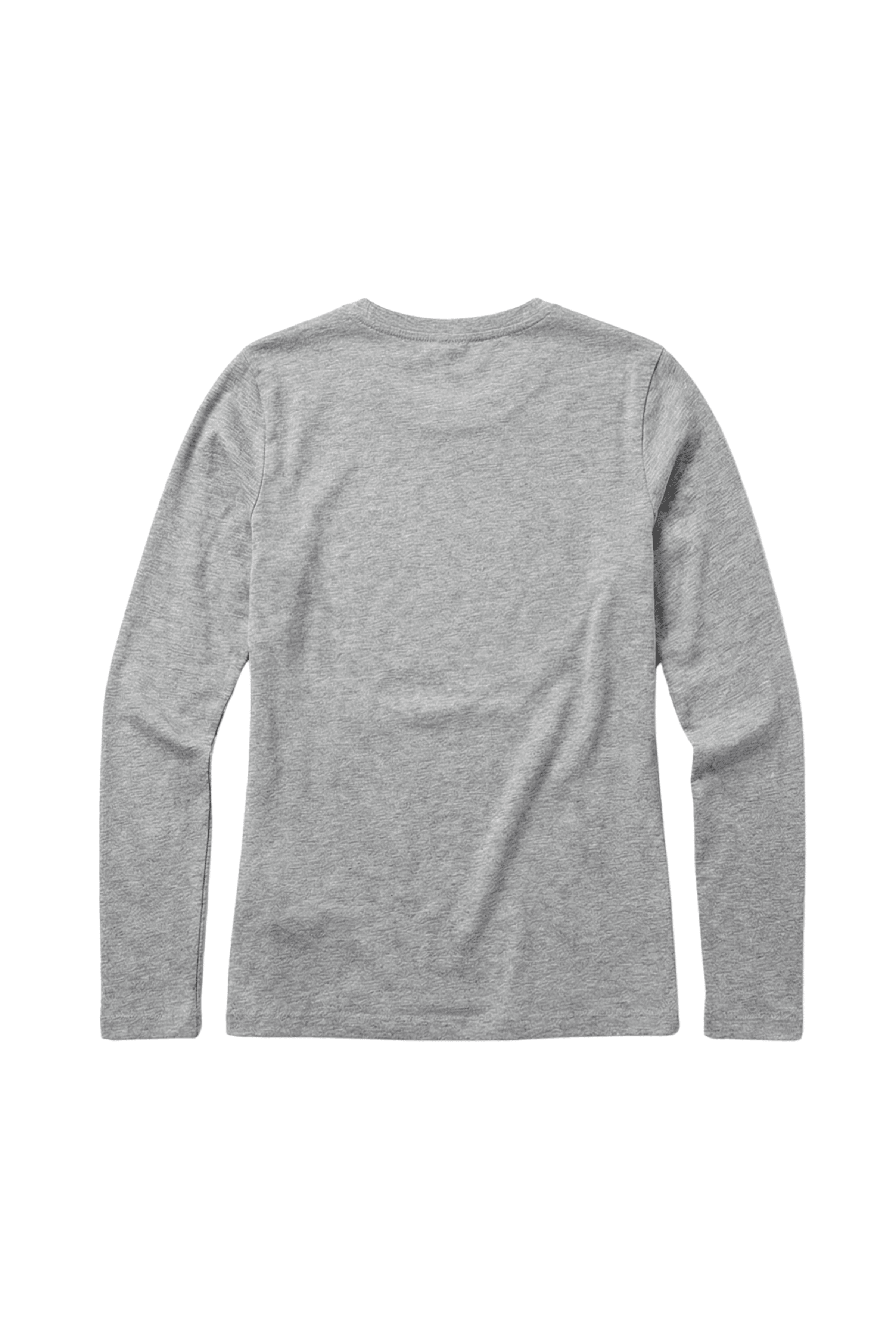 Camiseta gris basica con escote caja y manga larga Lolitas&L - lolitasyl.com