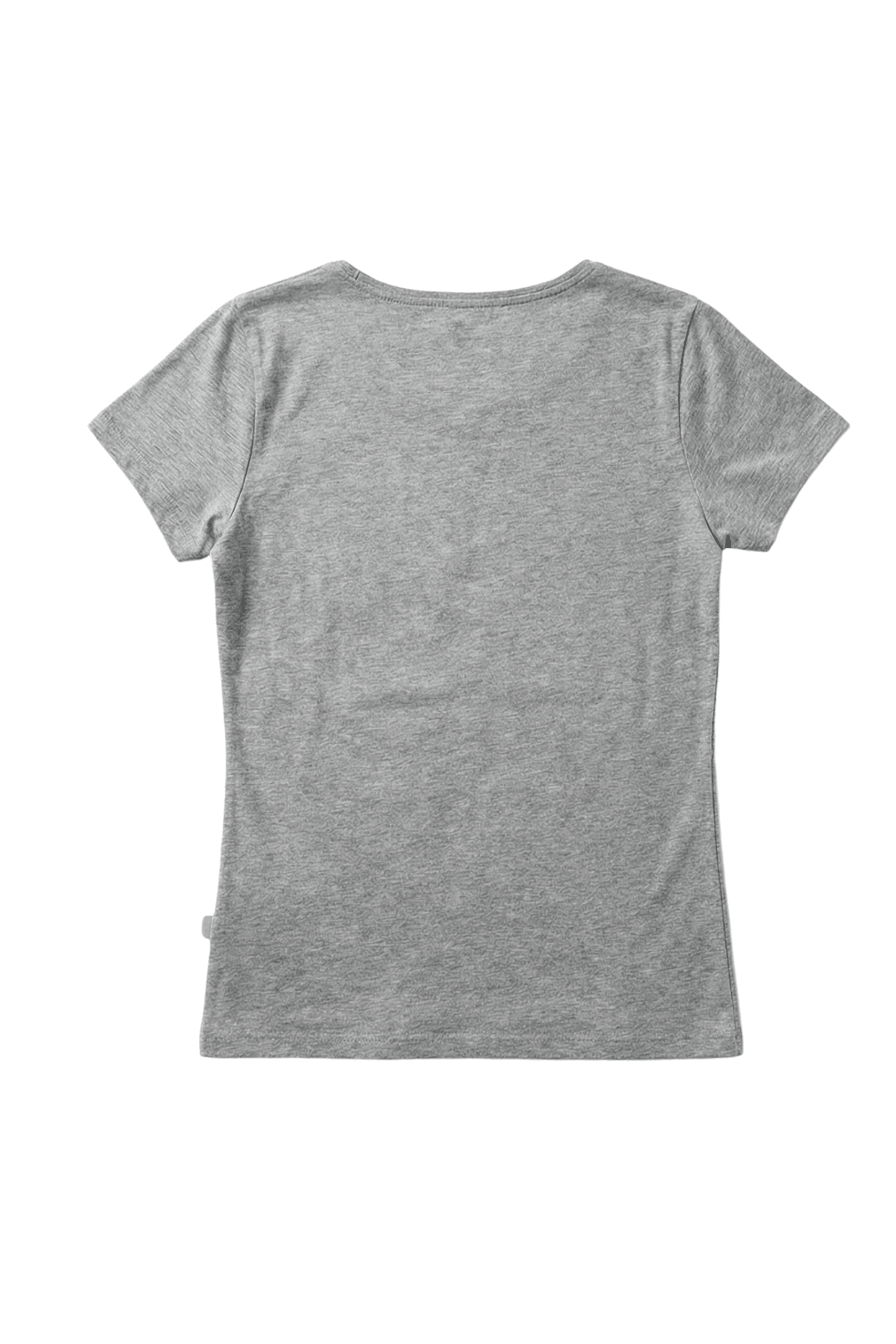 Camiseta gris basica con escote collar y manga corta Lolitas&L - lolitasyl.com