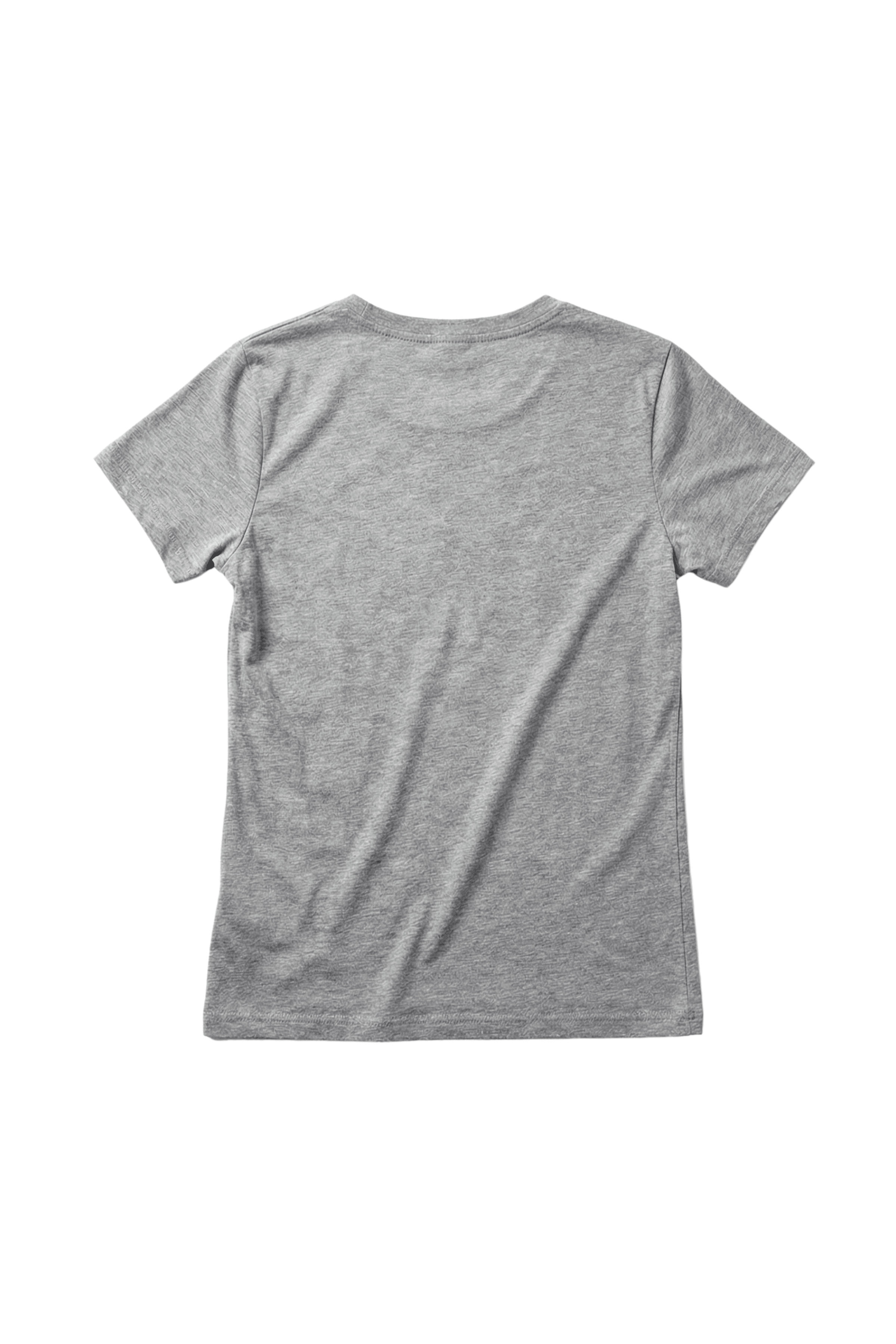 Camiseta gris basica con escote pico y manga corta Lolitas&L - lolitasyl.com