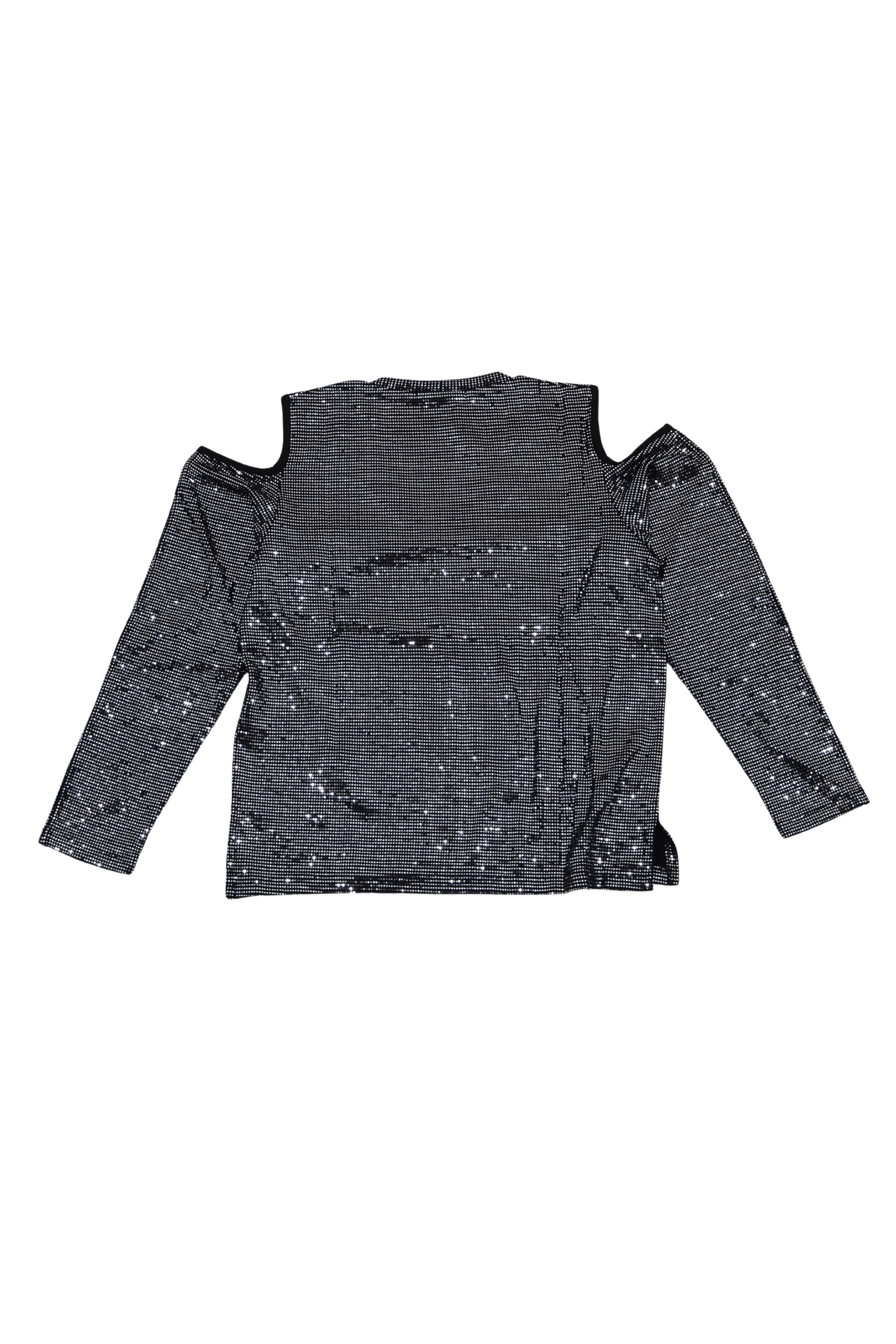 Camiseta gris estampado brillo hombro descubierto LolitasyL - lolitasyl.com