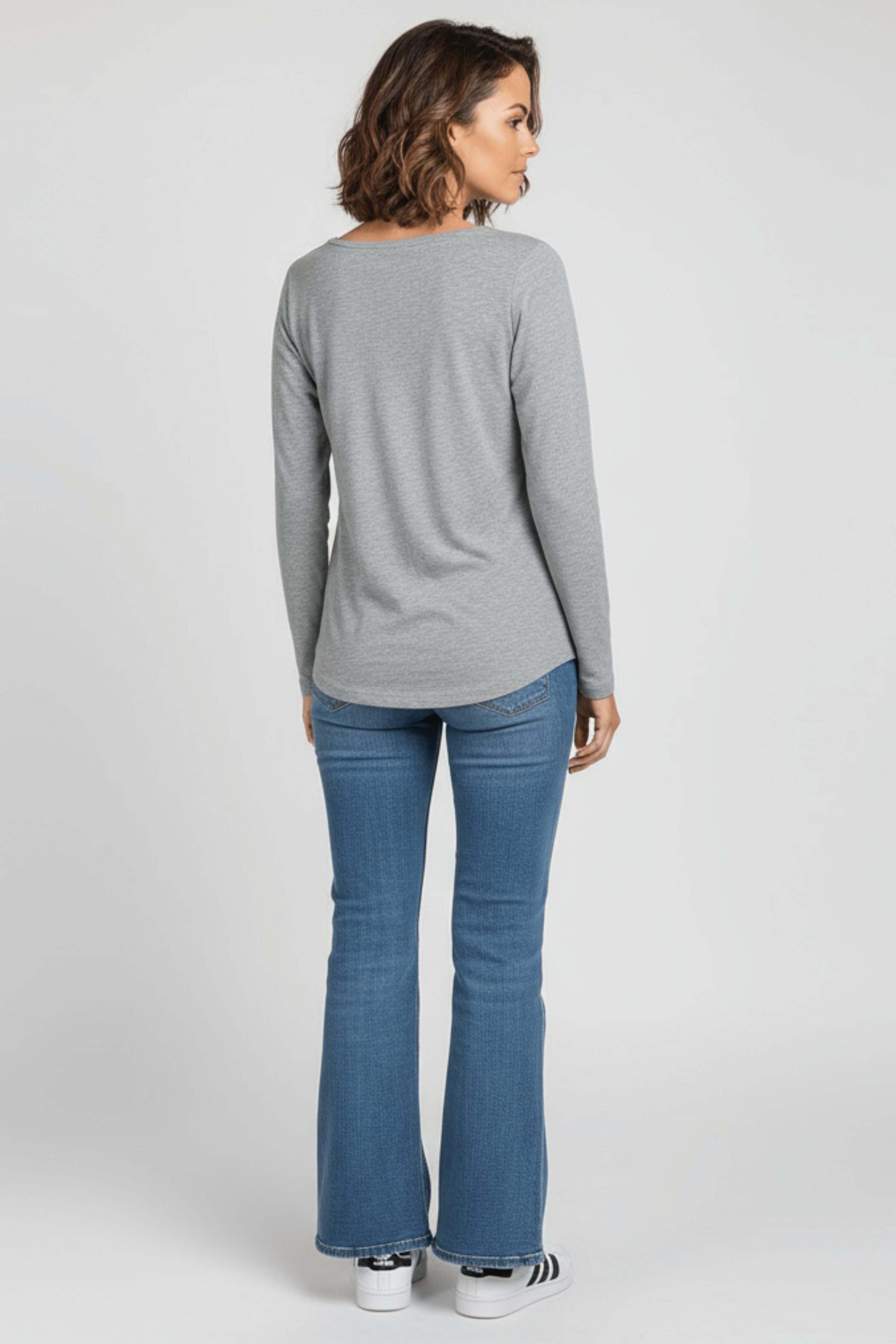 Camiseta gris estampado cara con gafas manga larga Lolitas&L - lolitasyl.com