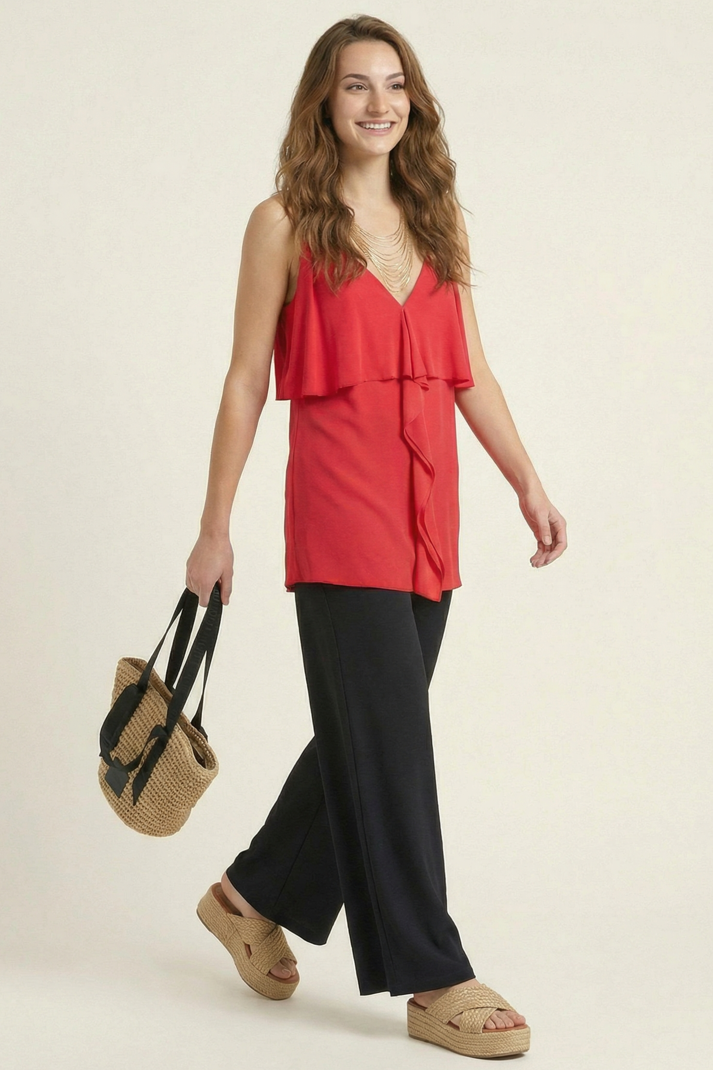 Camiseta lampone tirantes con chorrear en el delantero LolitasyL