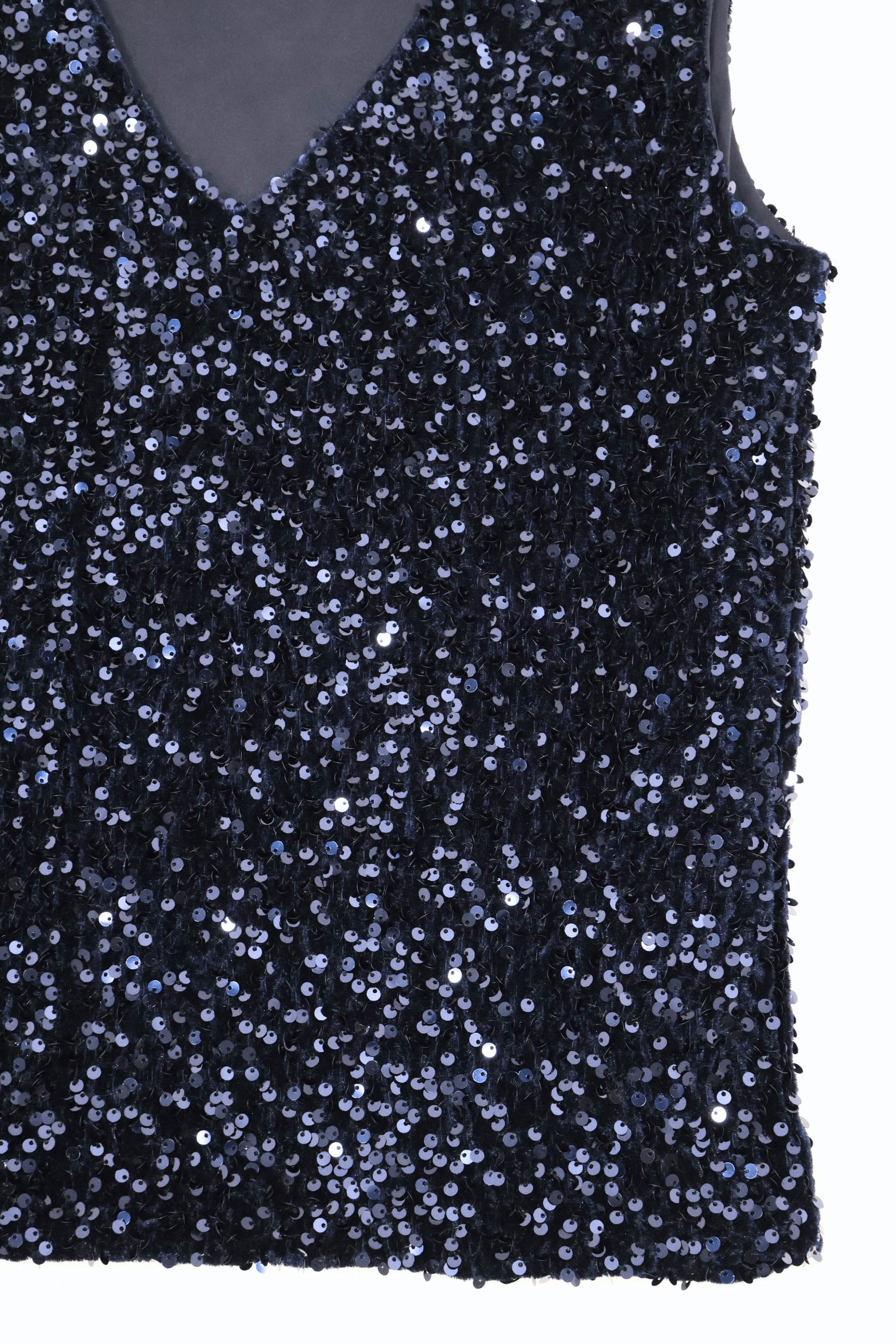 Camiseta lentejuelas azul marino sin mangas Lolitas&L - lolitasyl.com