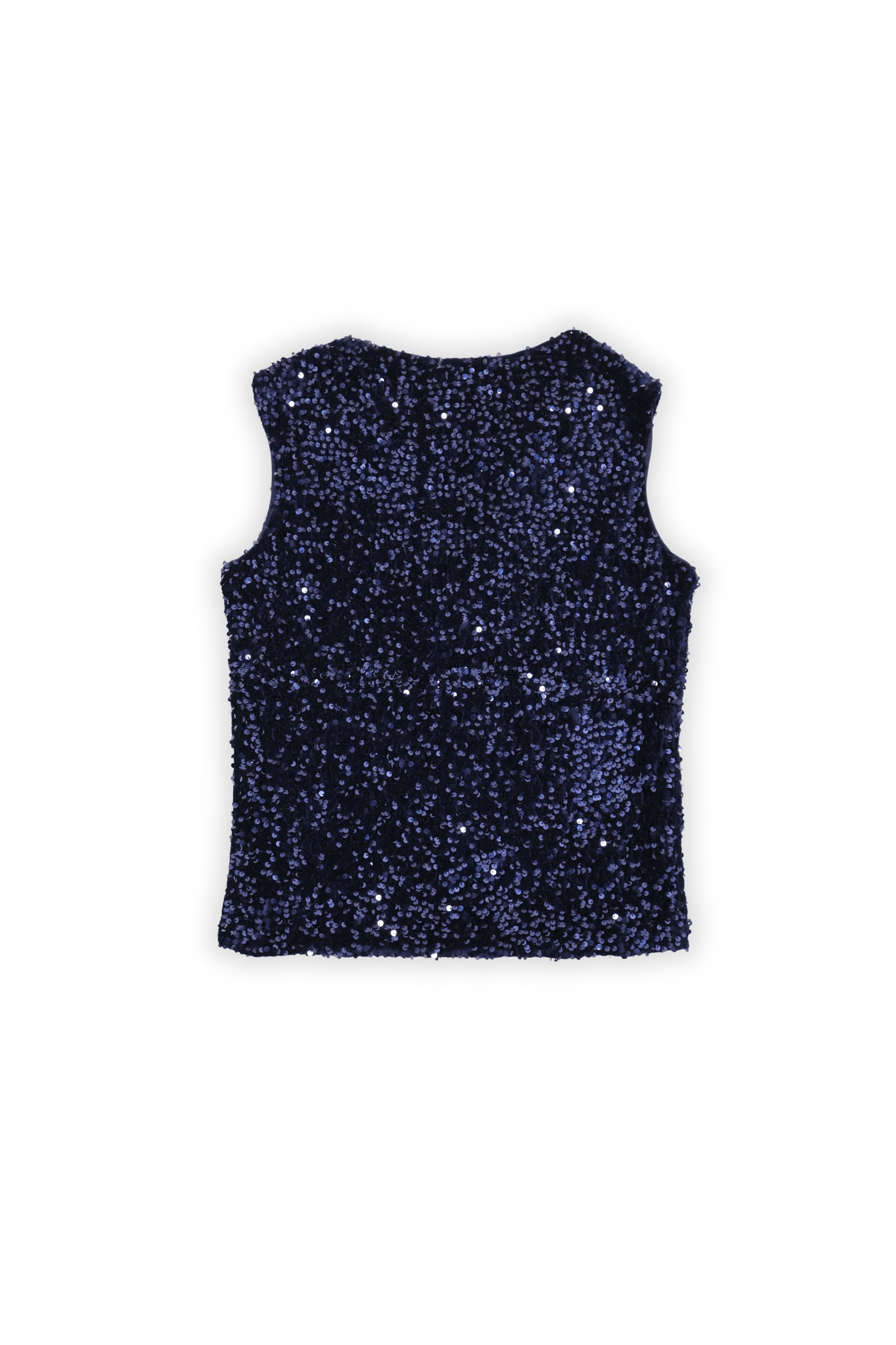 Camiseta lentejuelas azul marino sin mangas Lolitas&L - lolitasyl.com