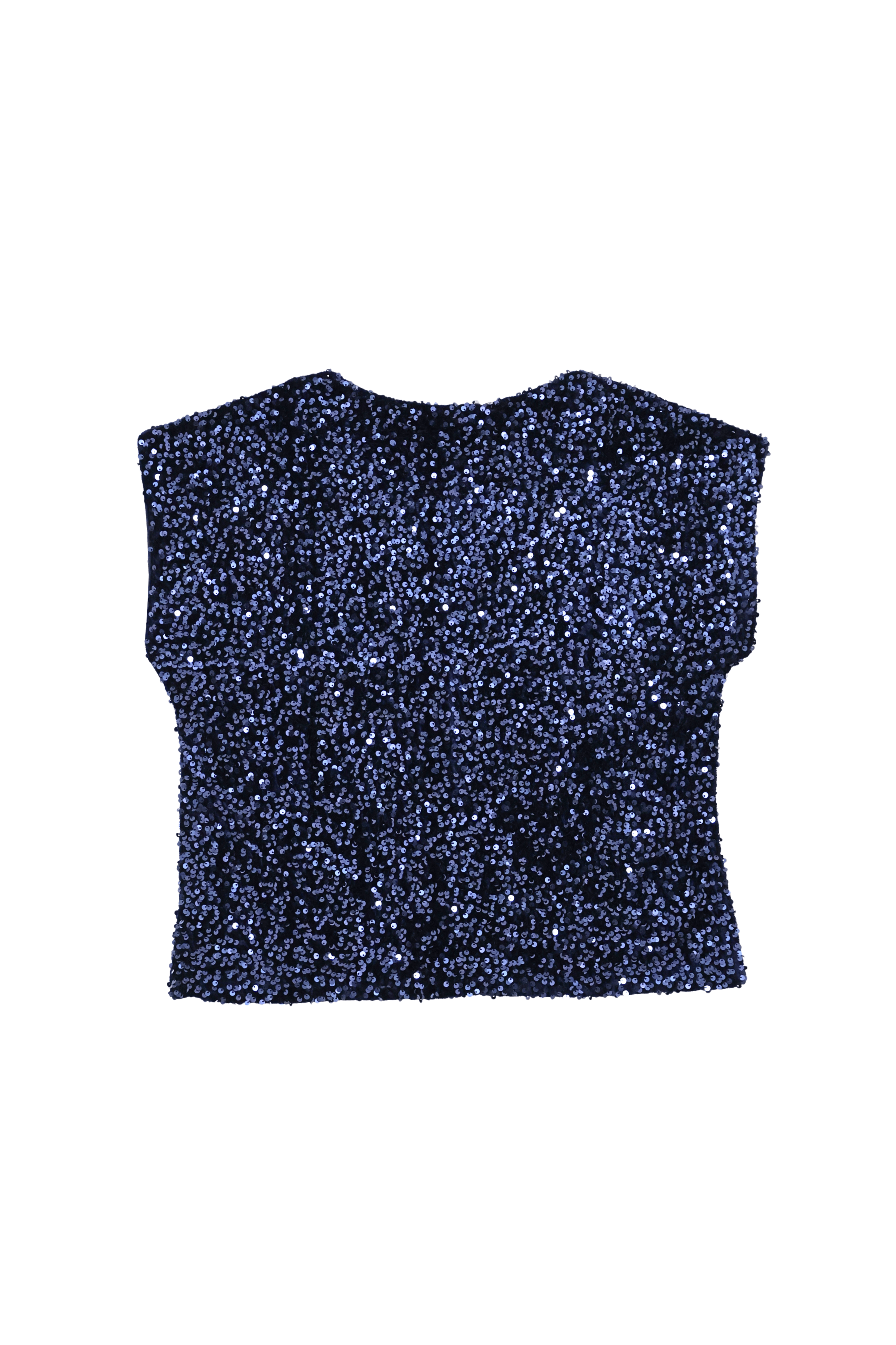 Camiseta lentejuelas azul mini manga Lolitas&L - lolitasyl.com