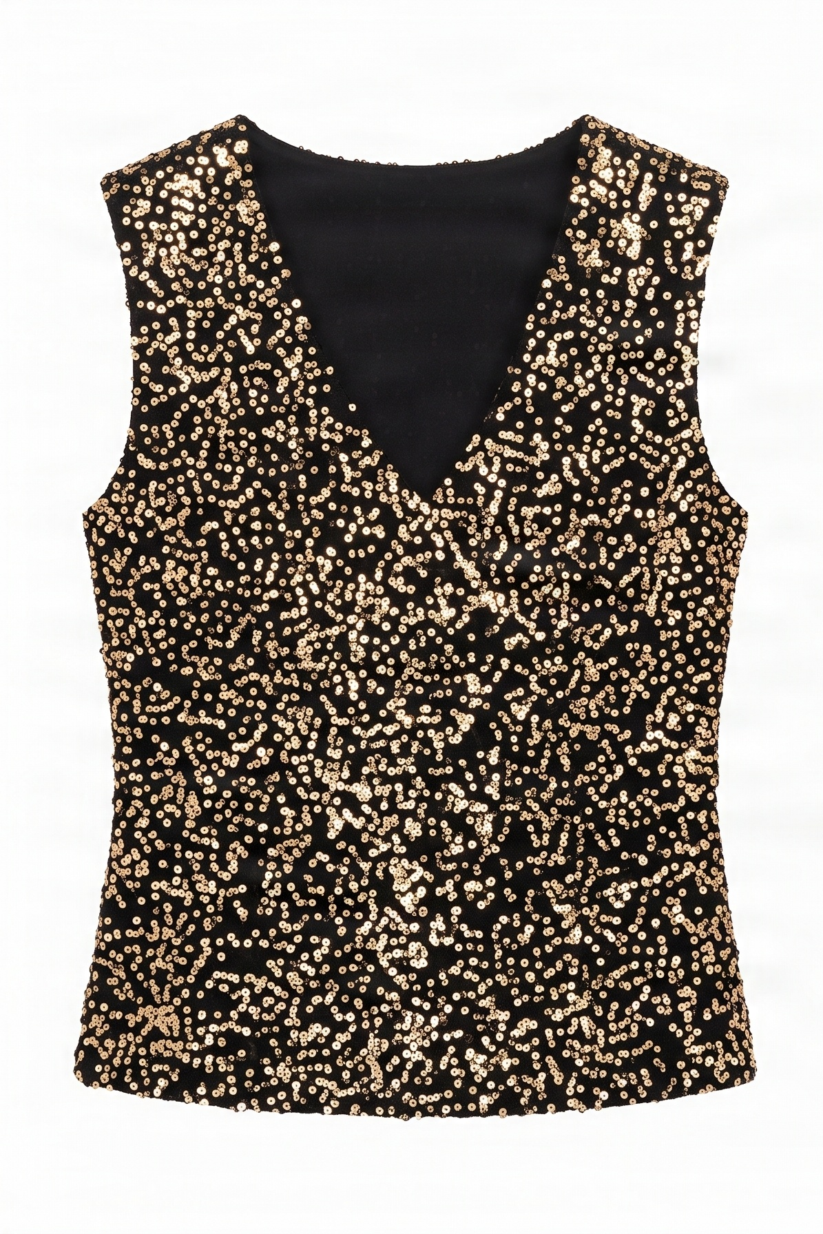 Camiseta lentejuelas dorada sin mangas Lolitas&L