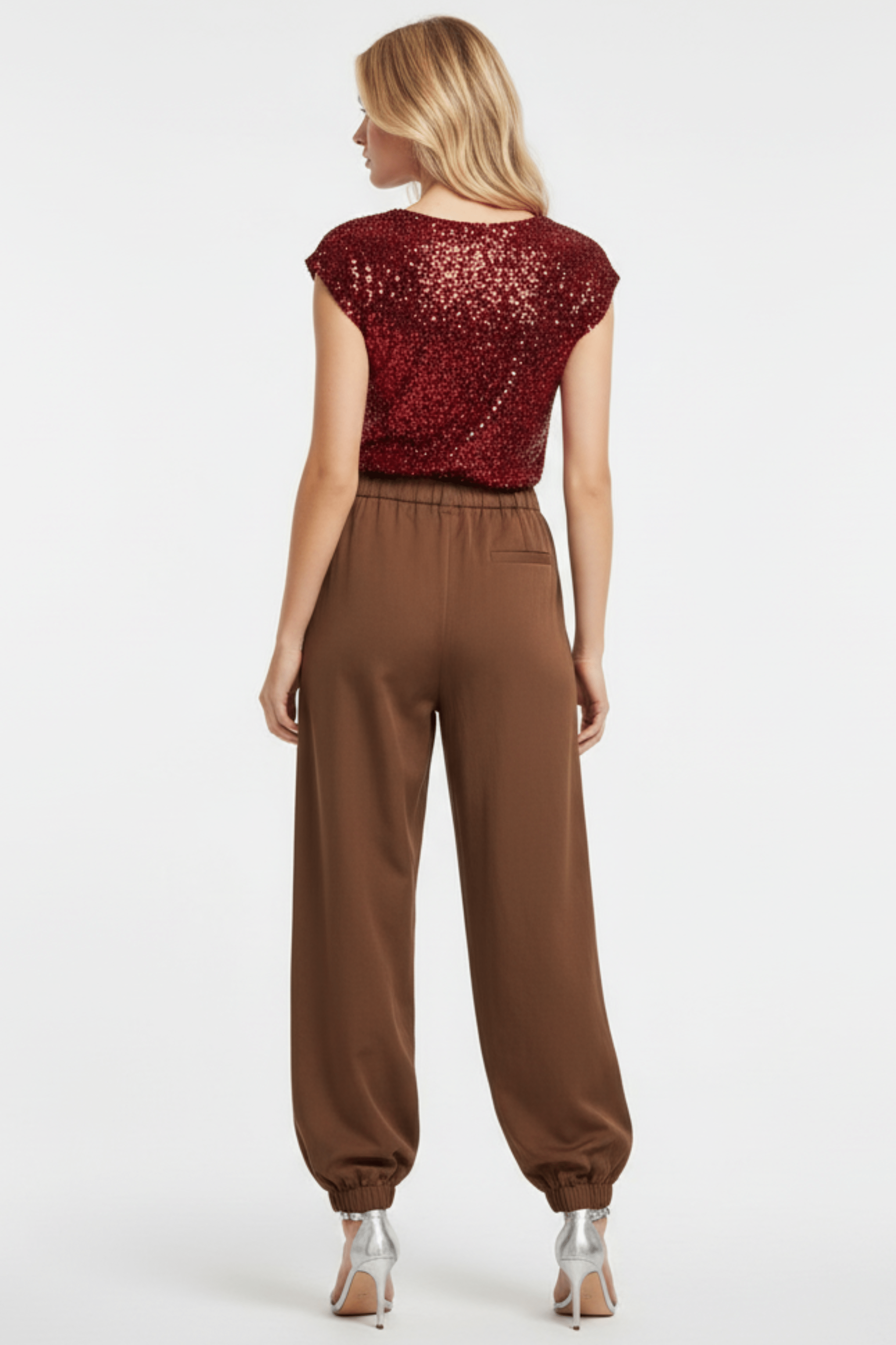 Camiseta lentejuelas granate mini manga Lolitas&L - lolitasyl.com