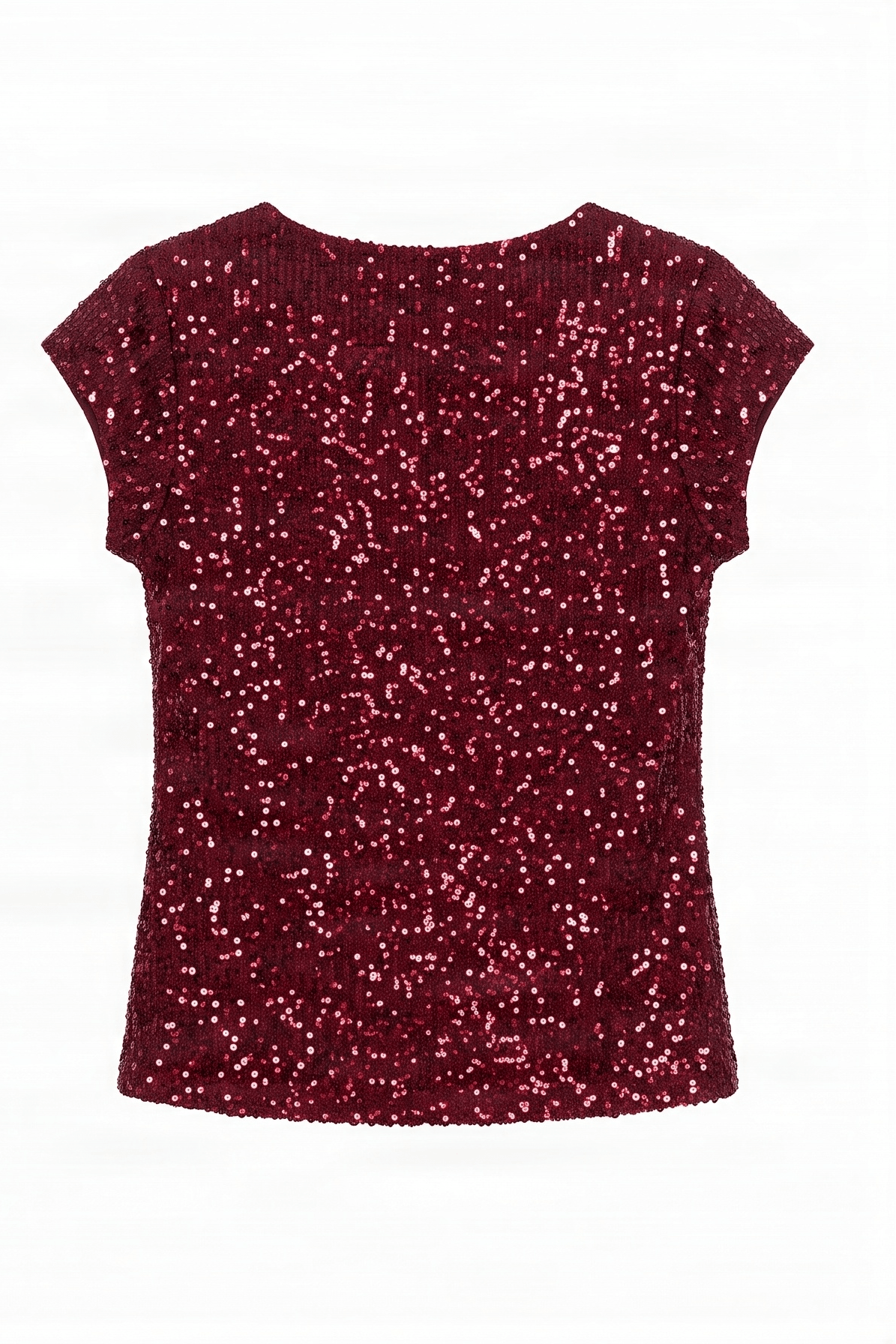 Camiseta lentejuelas granate mini manga Lolitas&L - lolitasyl.com