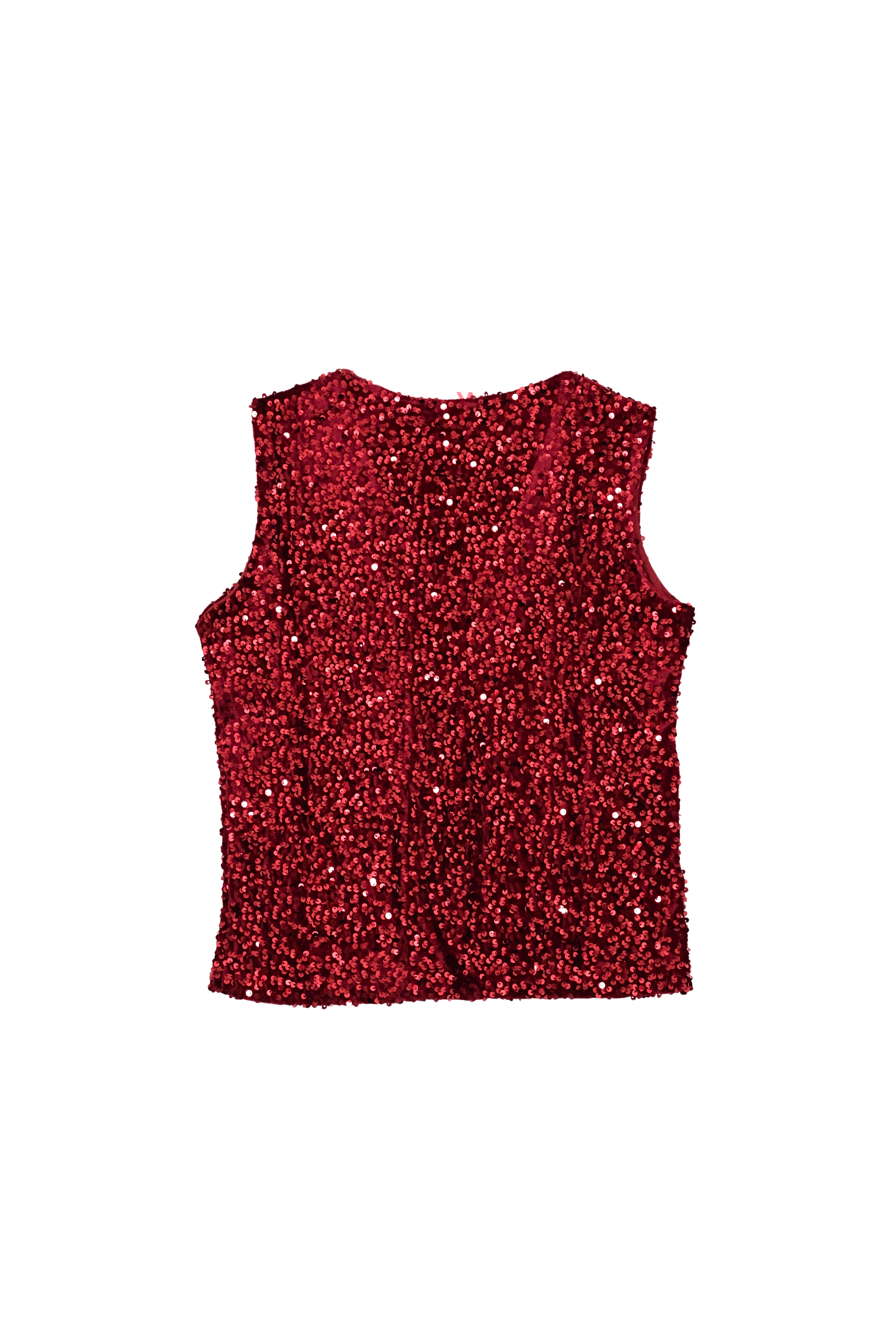 Camiseta lentejuelas granate sin mangas Lolitas&L - lolitasyl.com