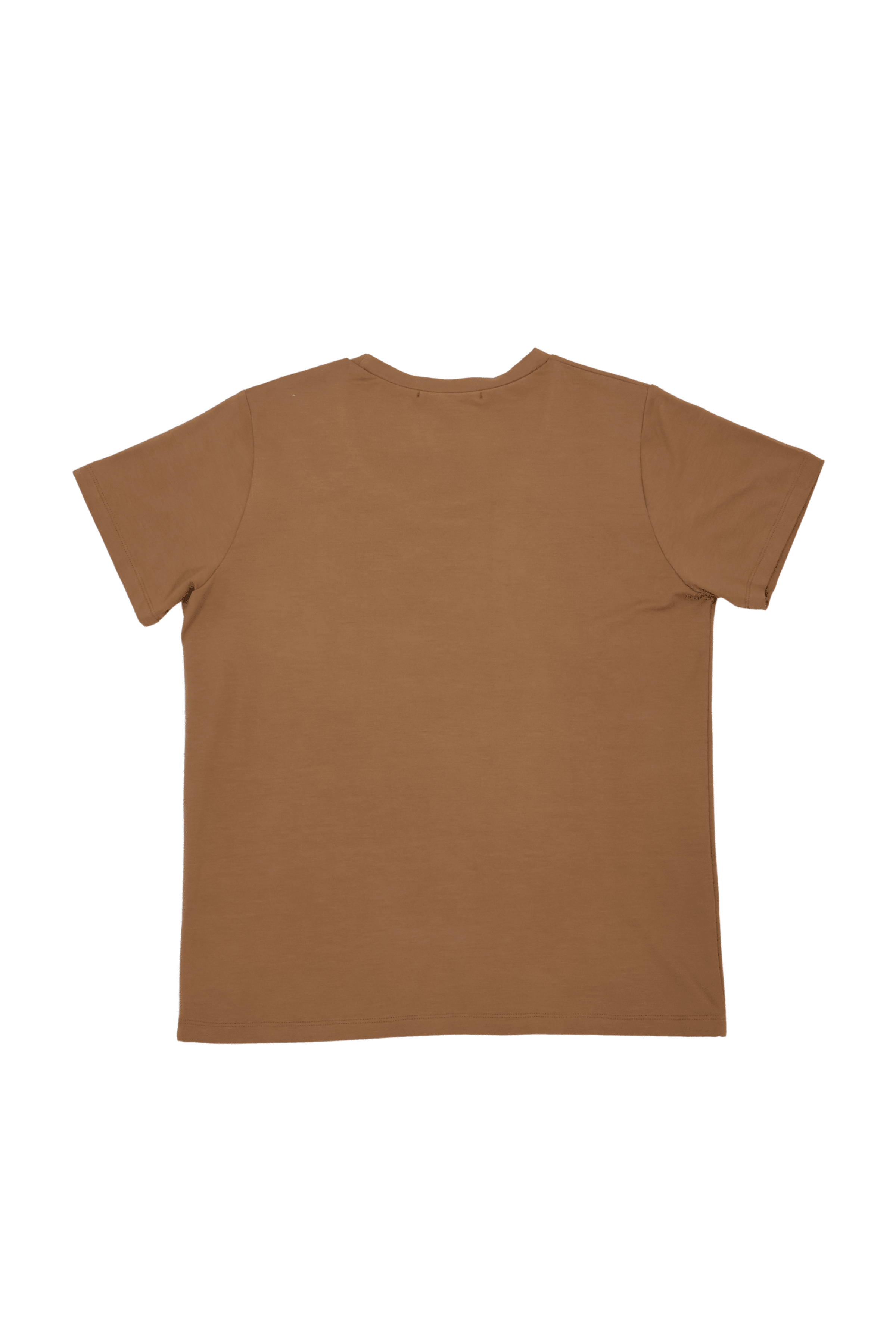 Camiseta marron con bordado corazon pasamaneria en el pecho Lolitas&L - lolitasyl.com