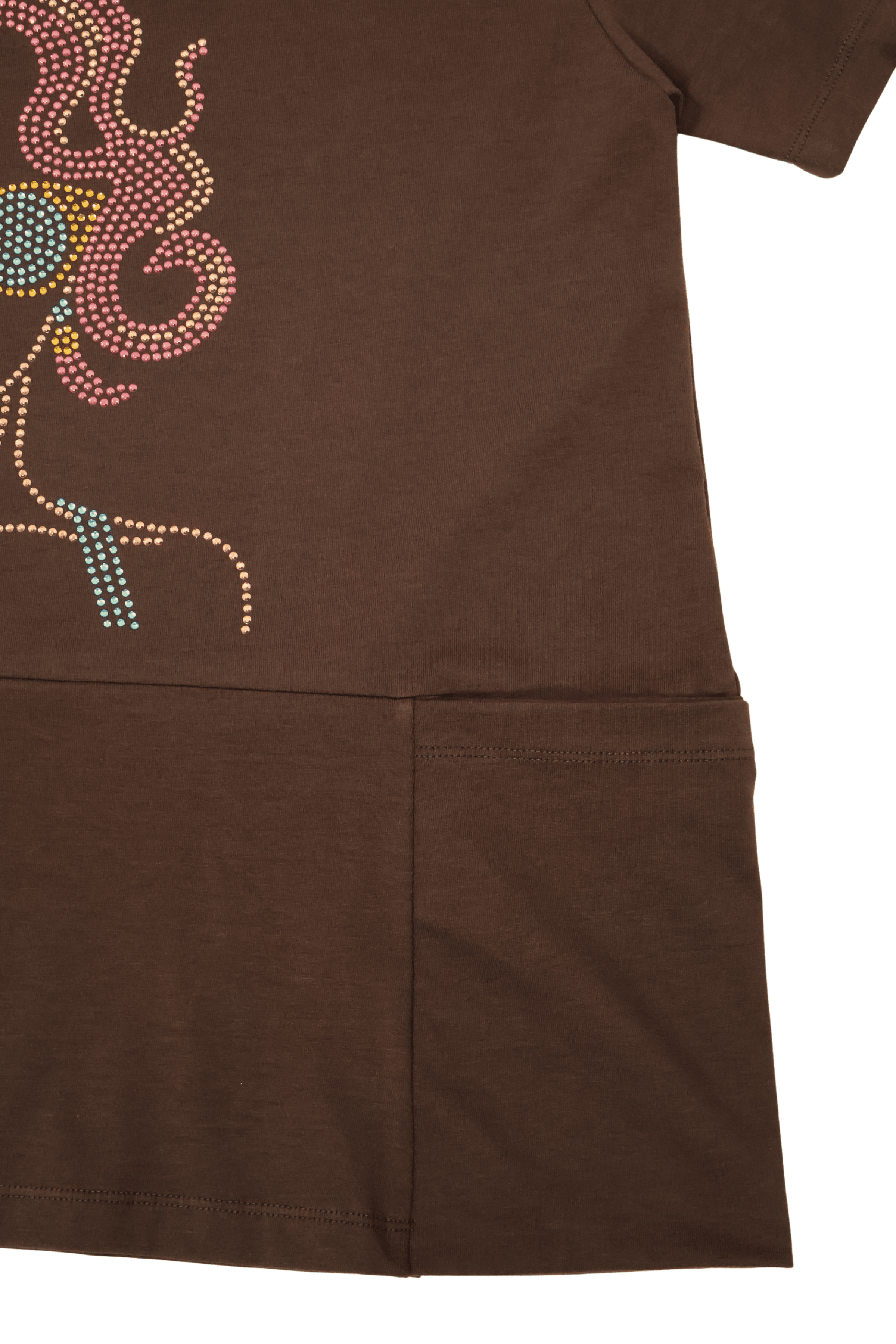 Camiseta marron con mujer gafas de strass Lolitas&L - lolitasyl.com