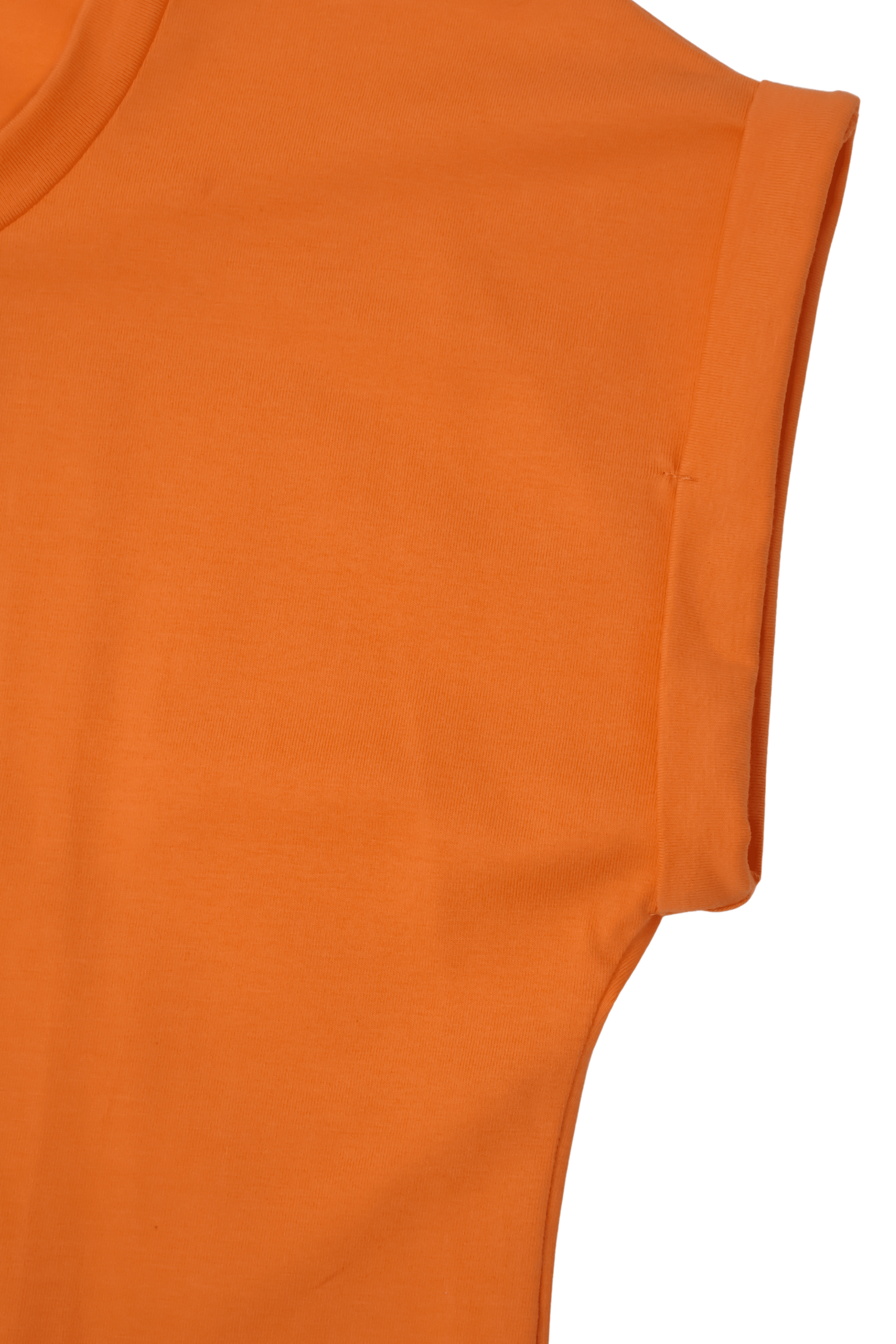 Camiseta naranja con cenefa bordada en contraste marron Lolitas&L - lolitasyl.com