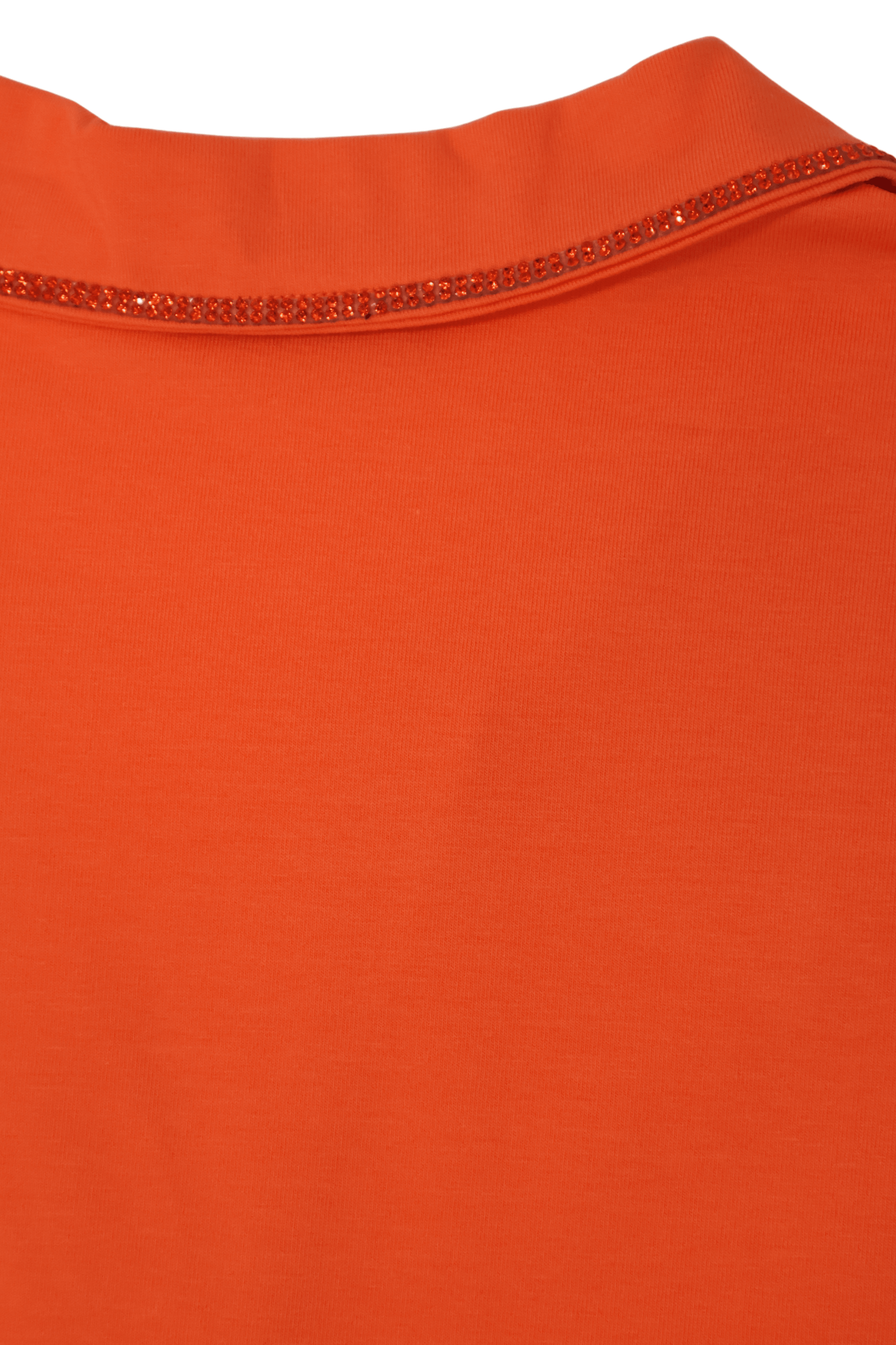 Camiseta naranja cuello polo con strass de manga corta Lolitas&L - lolitasyl.com