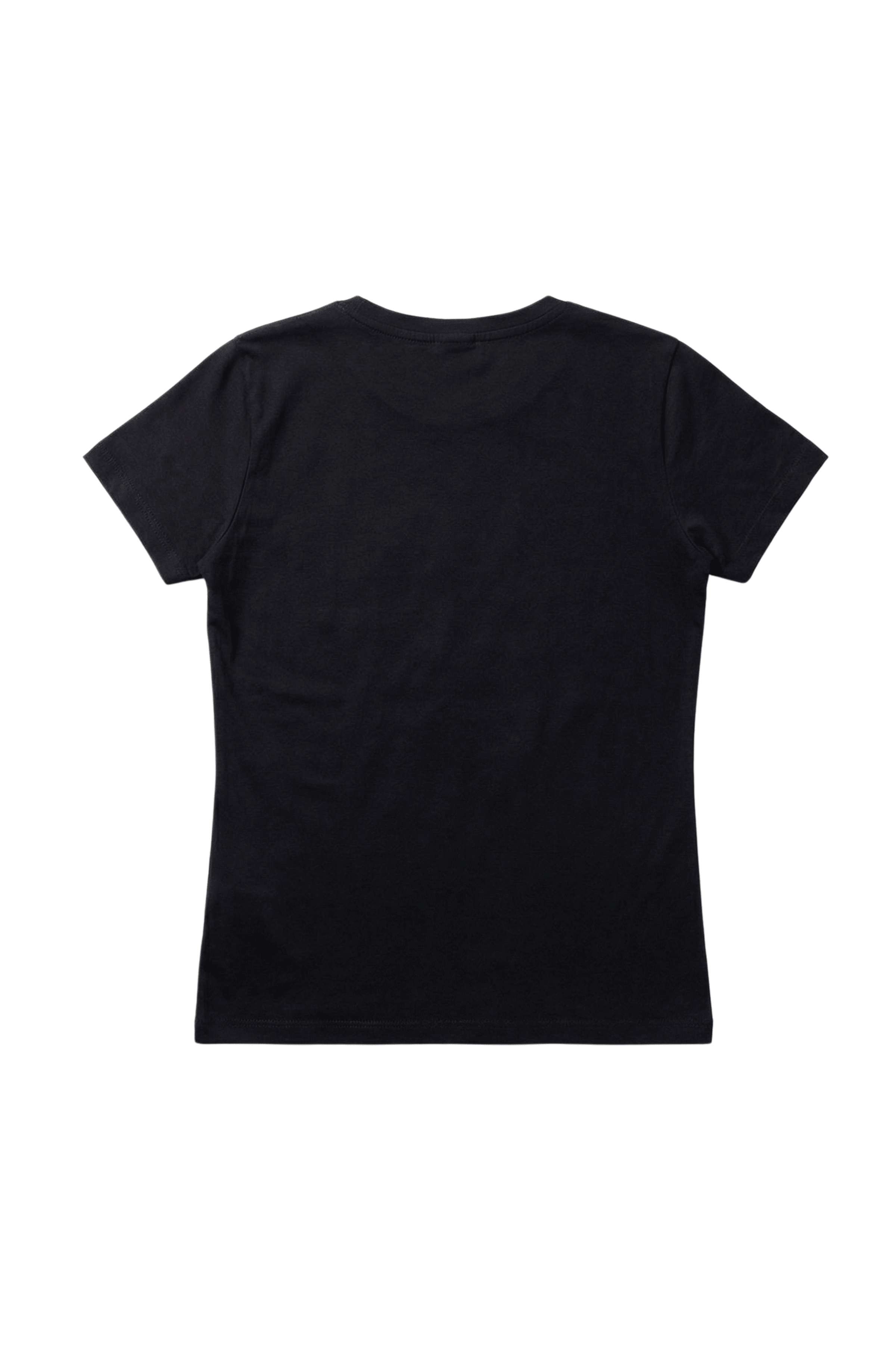 Camiseta negra basica con escote pico y manga corta Lolitas&L - lolitasyl.com