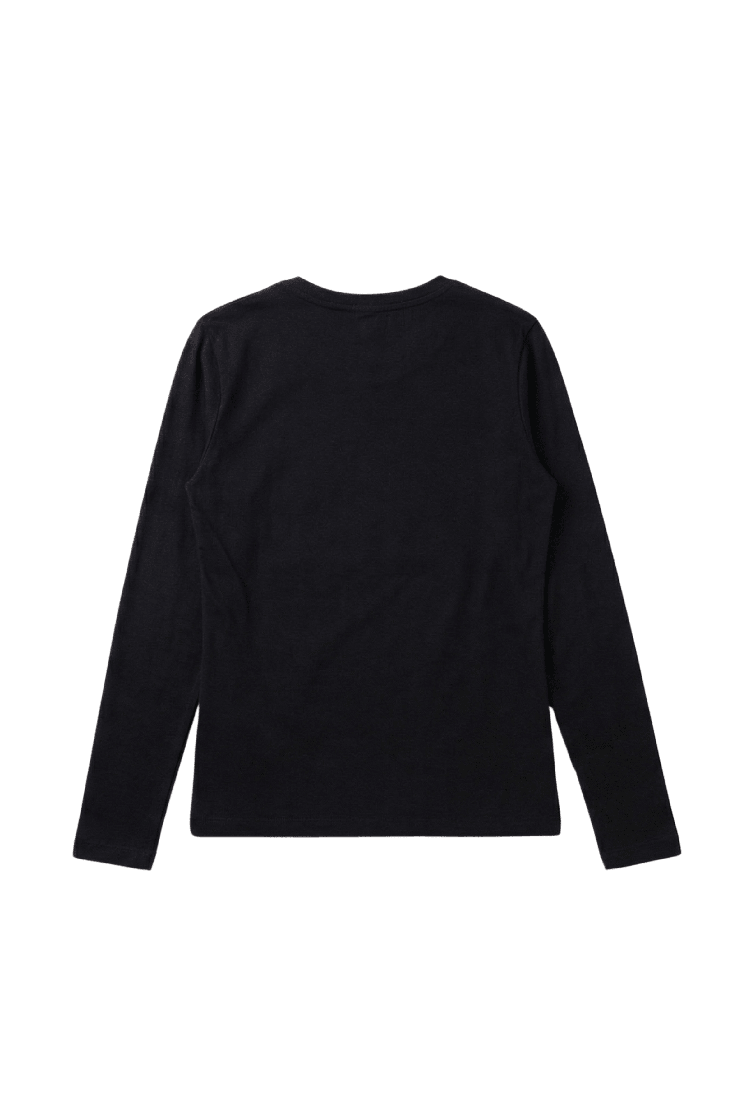 Camiseta negra basica con escote pico y manga larga Lolitas&L - lolitasyl.com