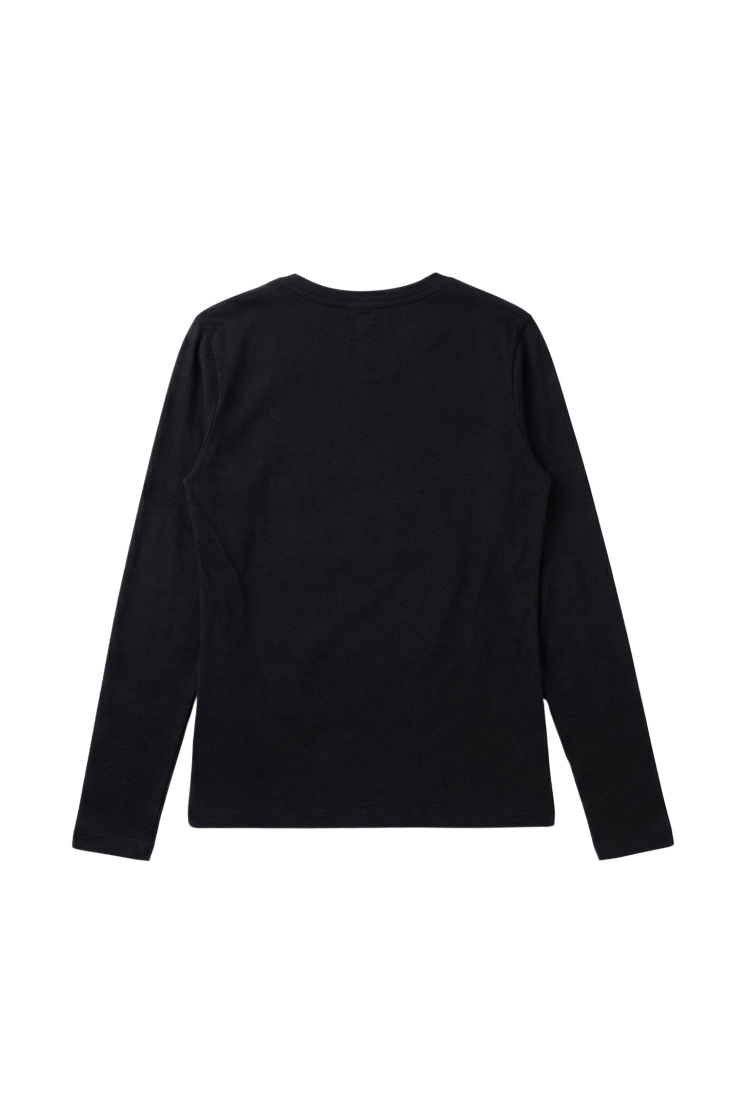 Camiseta negra basica con escote pico y manga larga Lolitas&L