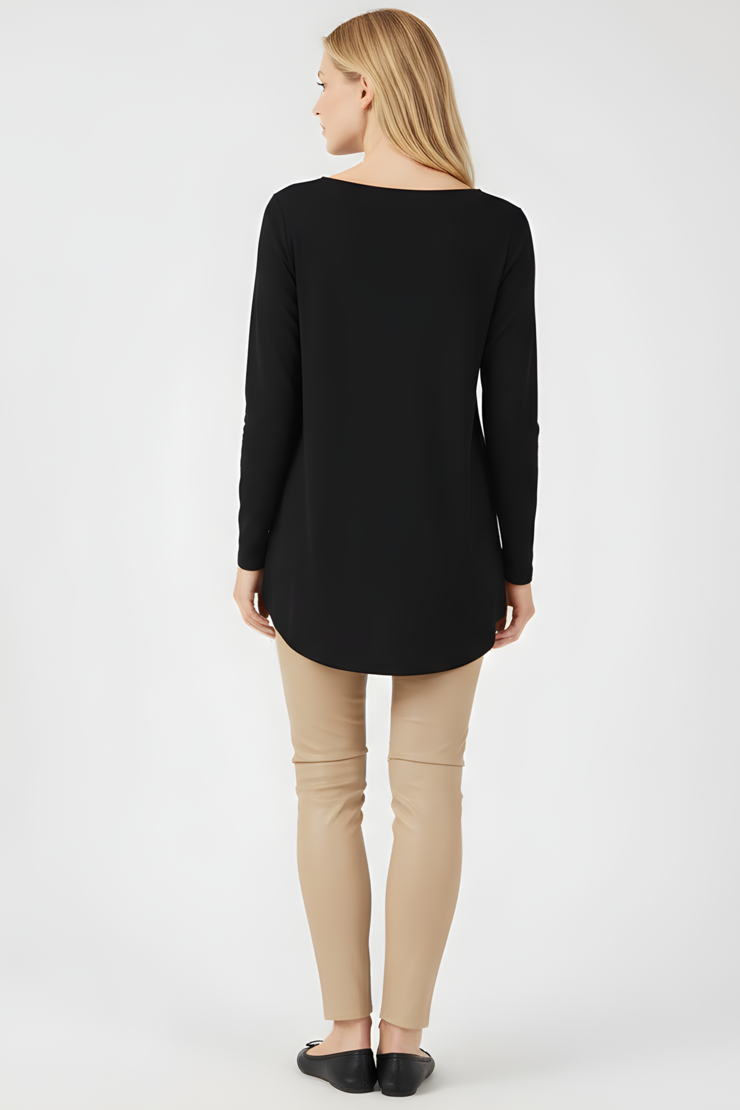 Camiseta negra con bolsito de flecos marron manga larga Lolitas&L