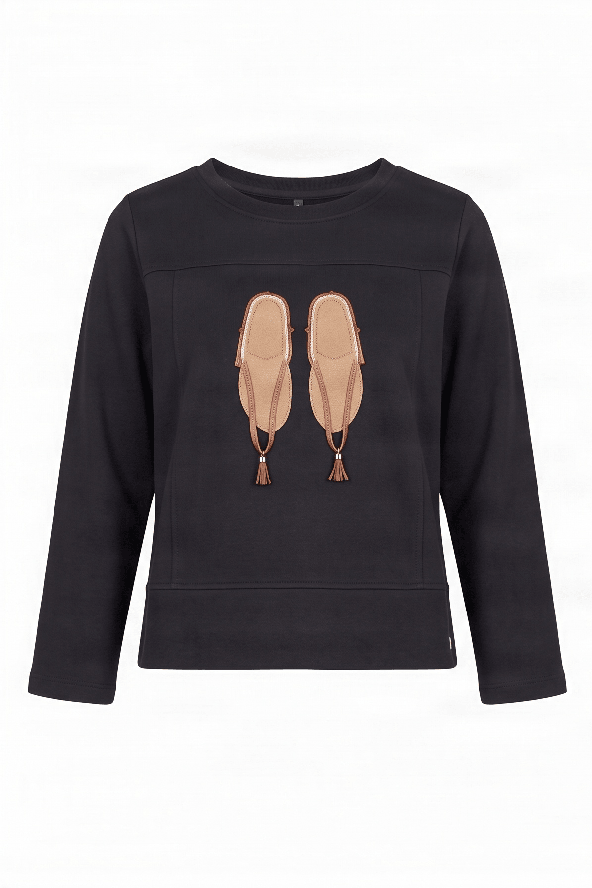 Camiseta negra bordado zapatillas indias cuero Lolitas&L - lolitasyl.com