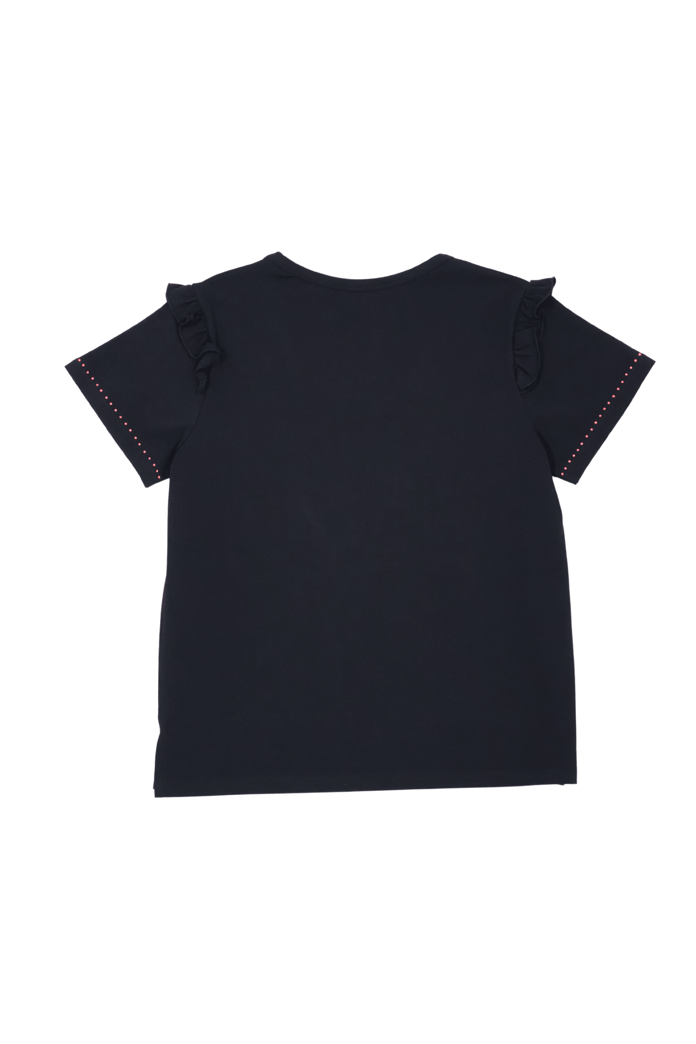 Camiseta negra con bordado perro salchicha en el delantero Lolitas&L - lolitasyl.com