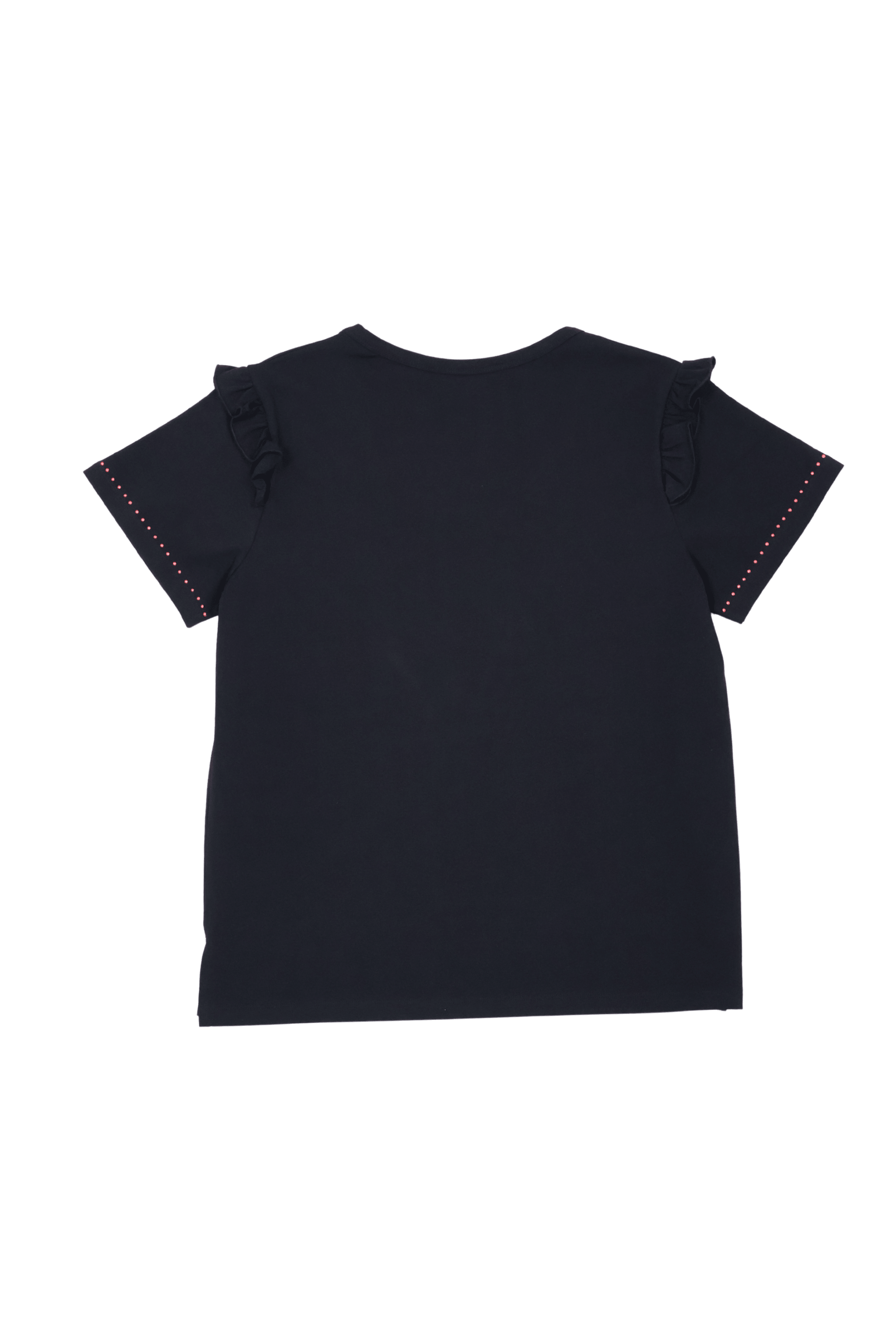 Camiseta negra con bordado perro salchicha en el delantero Lolitas&L - lolitasyl.com