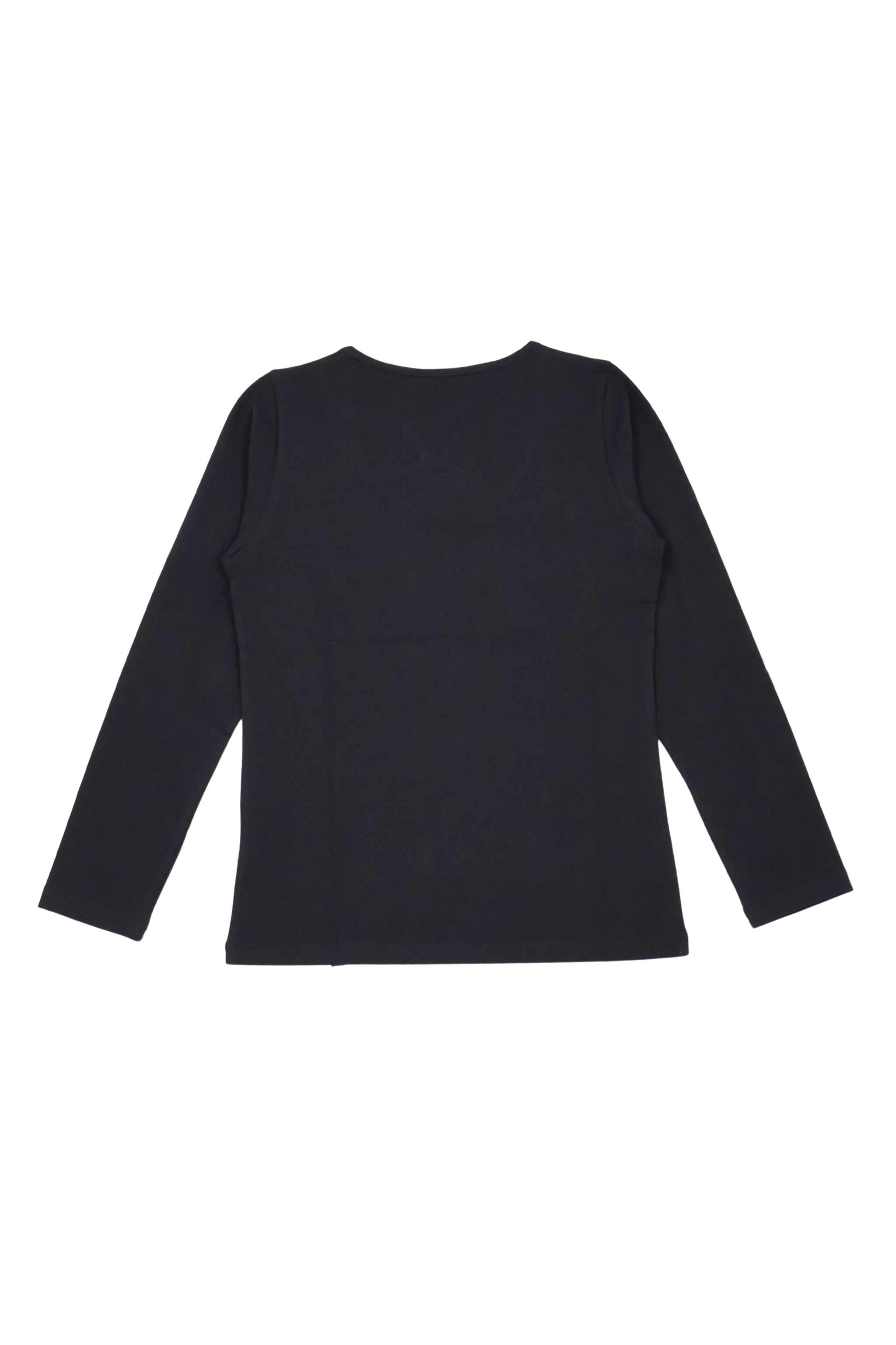 Camiseta negra con perro bordado de flecos manga larga Lolitas&L - lolitasyl.com