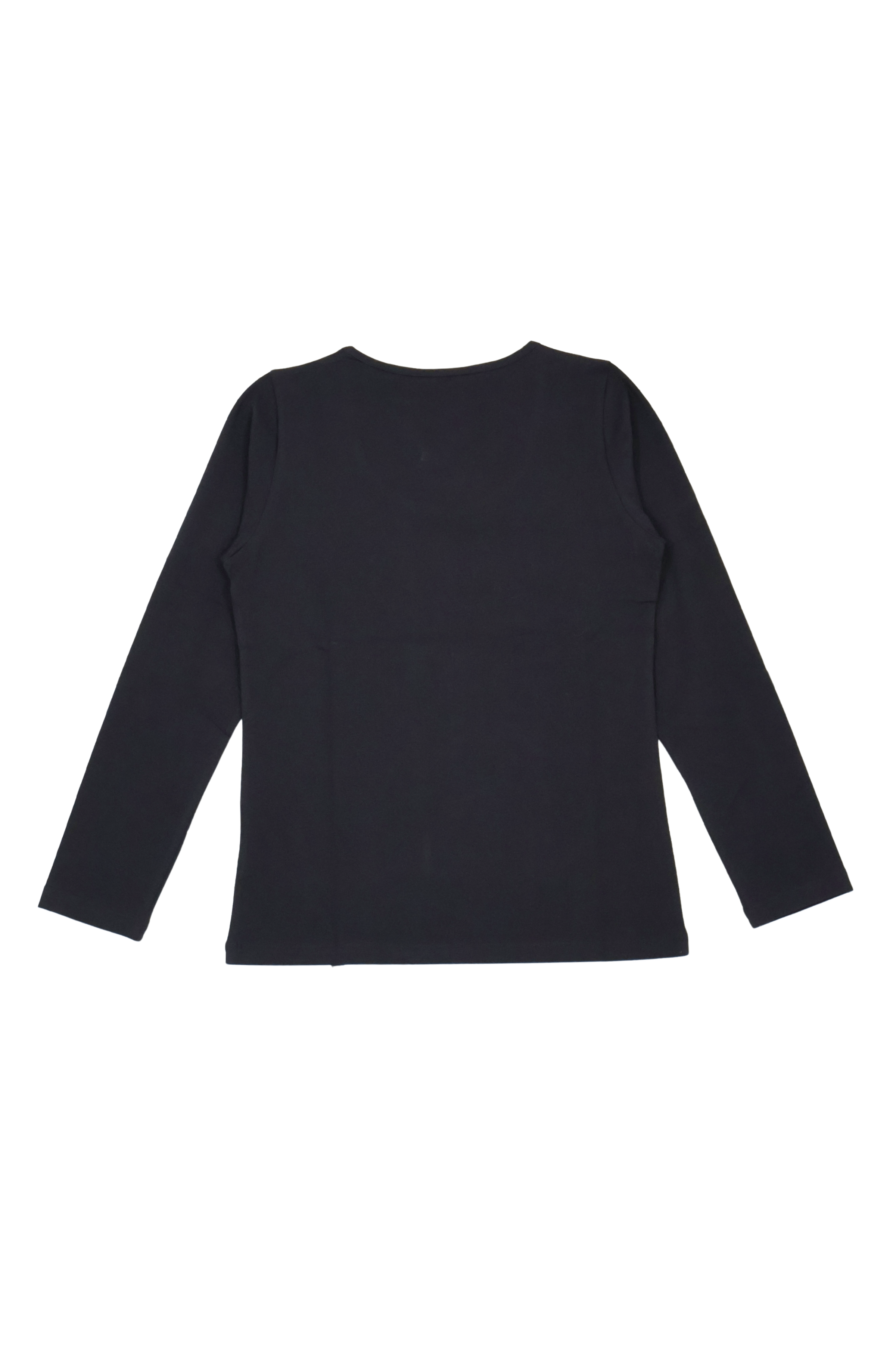 Camiseta negra con perro bordado de flecos manga larga Lolitas&L - lolitasyl.com