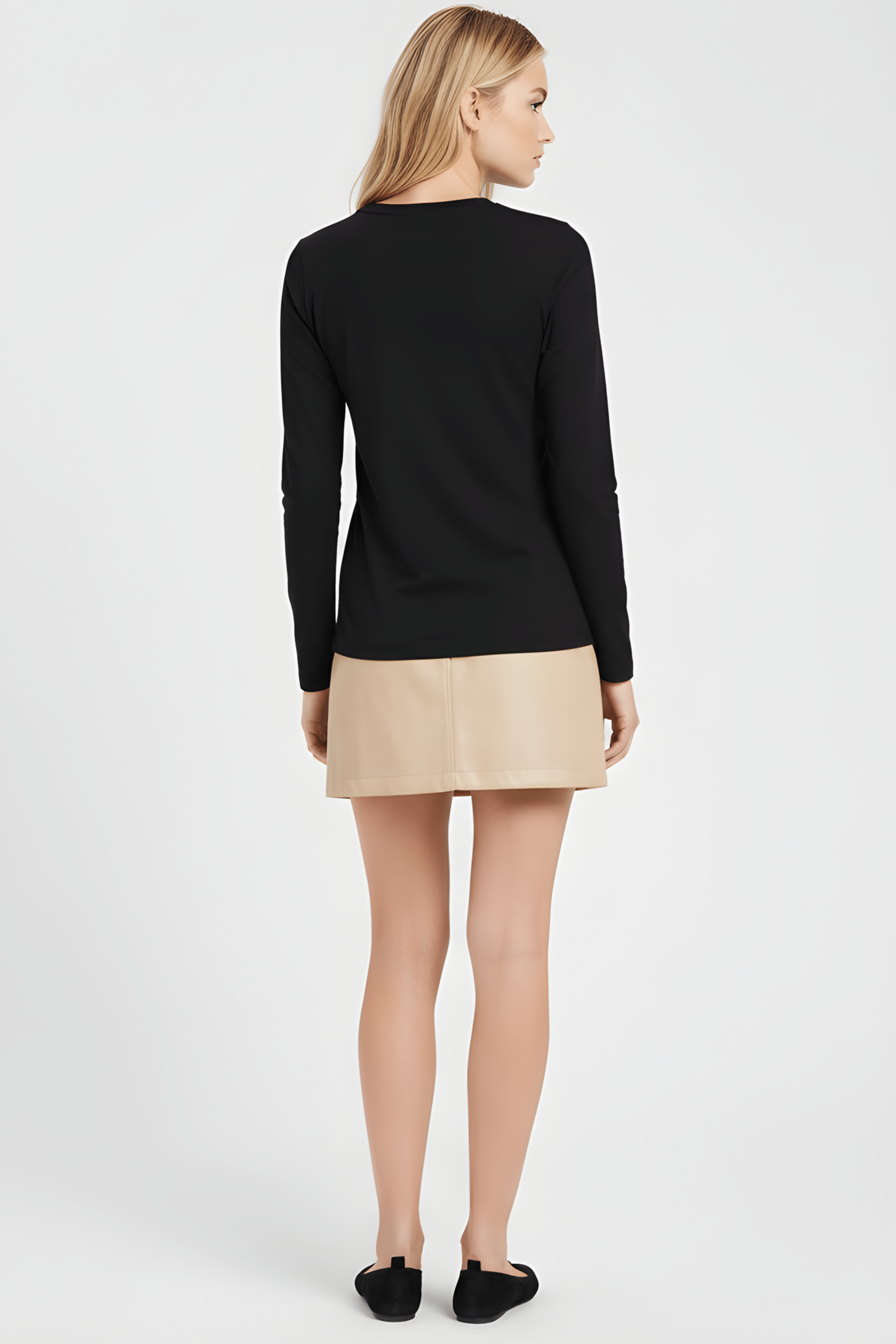 Camiseta negra con perro bordado de flecos manga larga Lolitas&L - lolitasyl.com