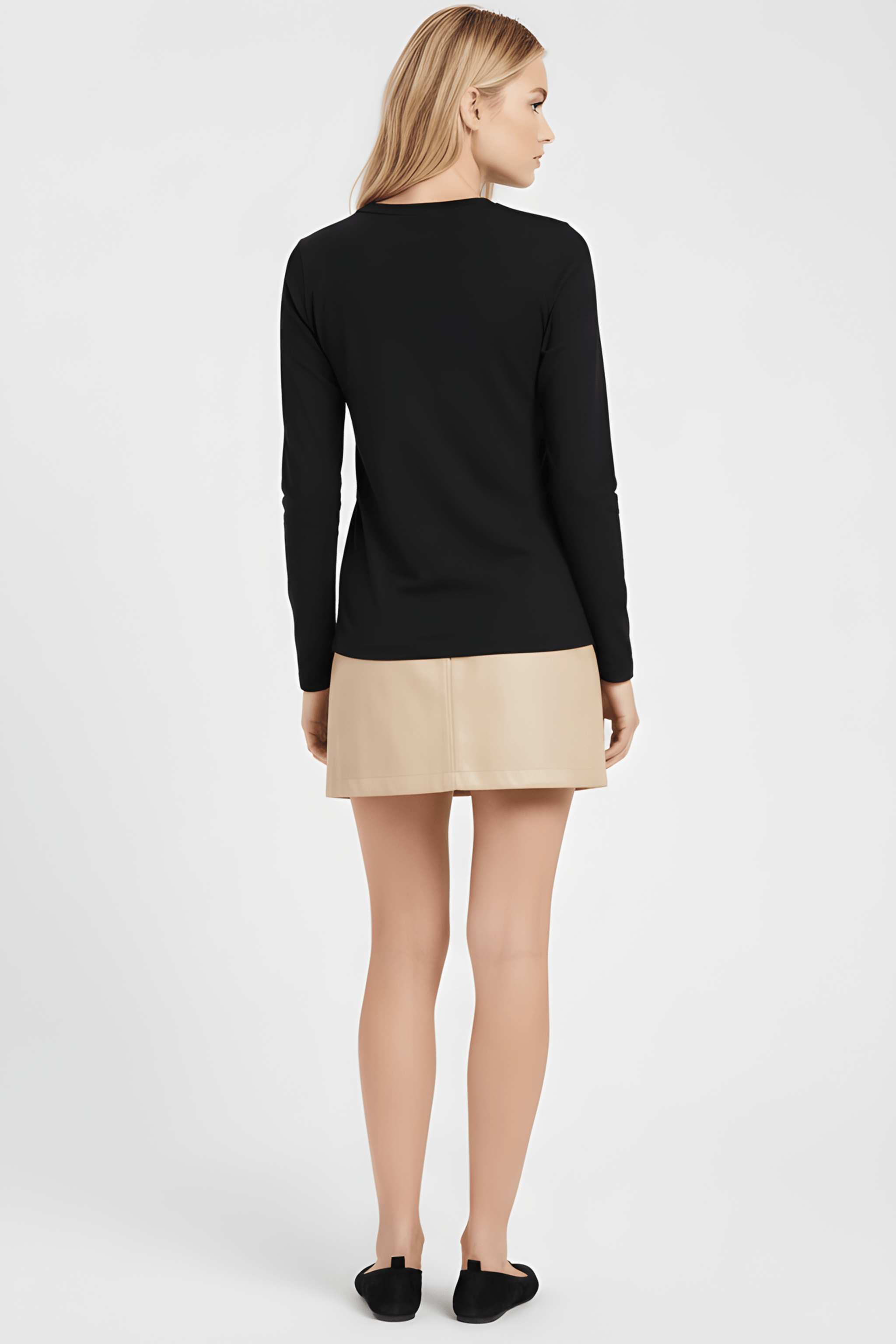 Camiseta negra con perro bordado de flecos manga larga Lolitas&L - lolitasyl.com