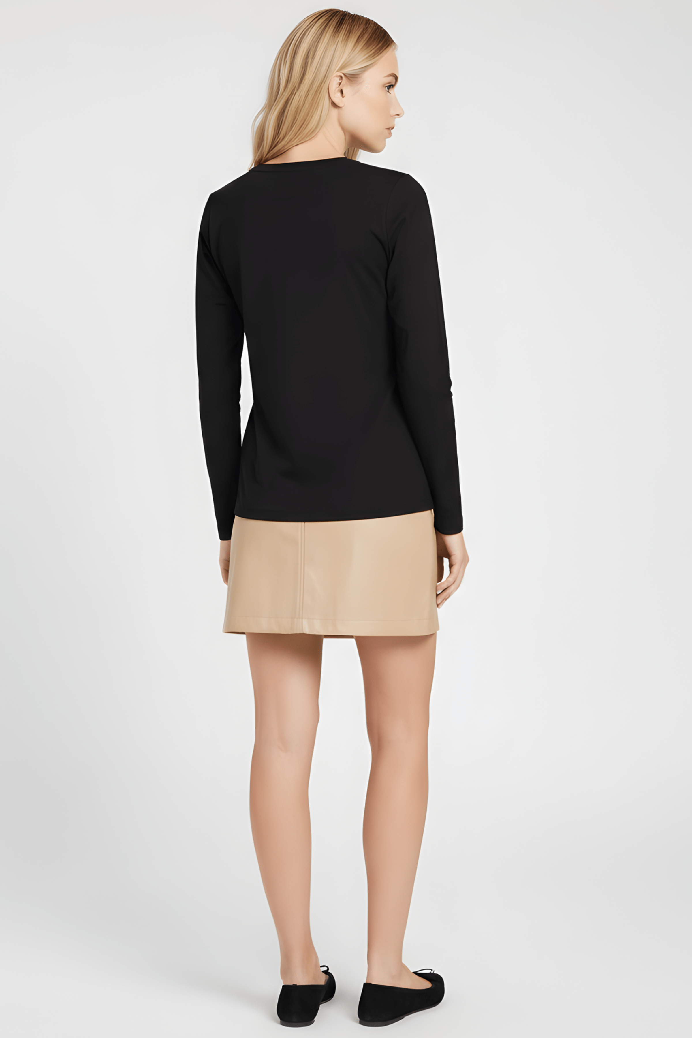 Camiseta negra con strass multicolor manga larga Lolitas&L - lolitasyl.com