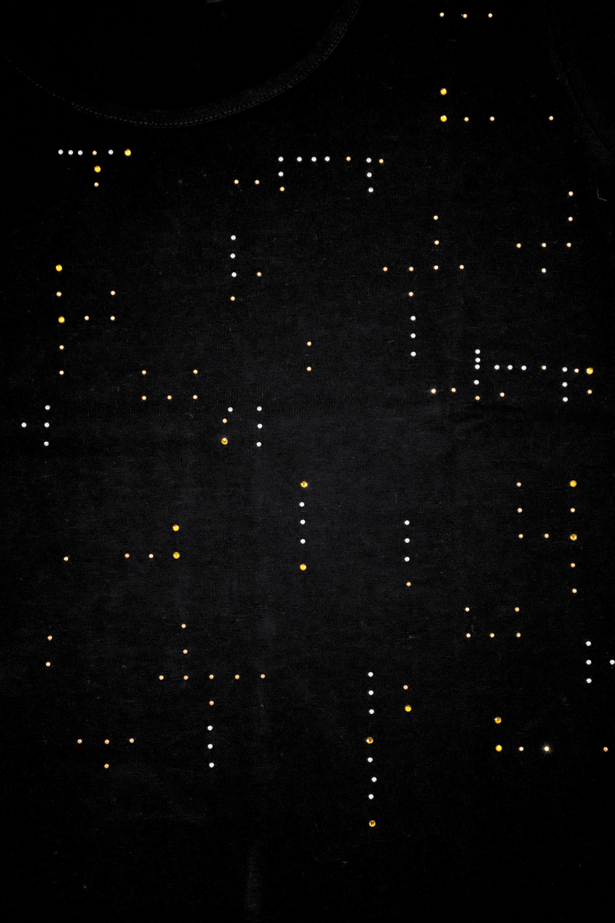 Camiseta negra con strass multicolor manga larga Lolitas&L - lolitasyl.com