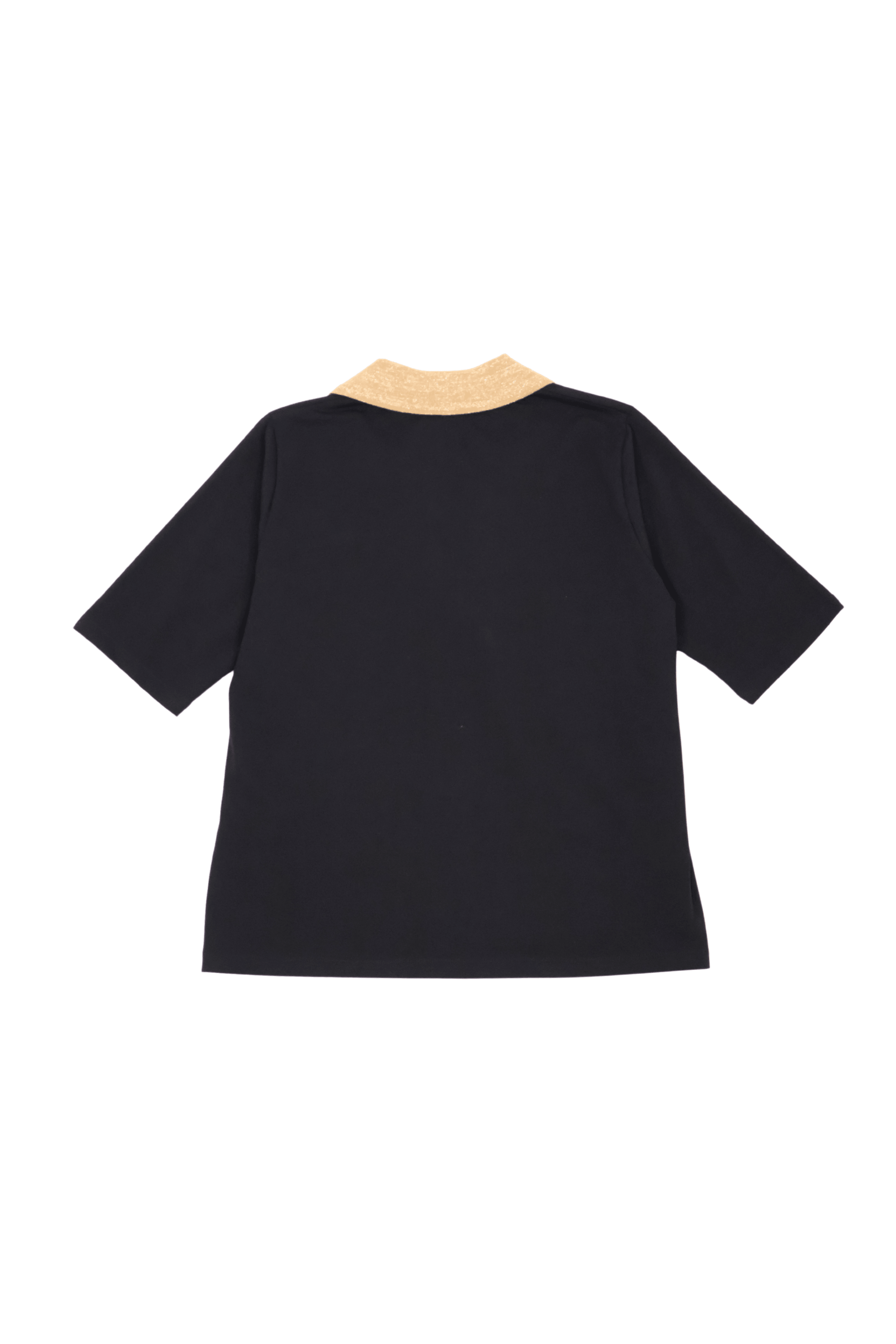 Camiseta negra cuello polo de lourex dorado Lolitas&L - lolitasyl.com