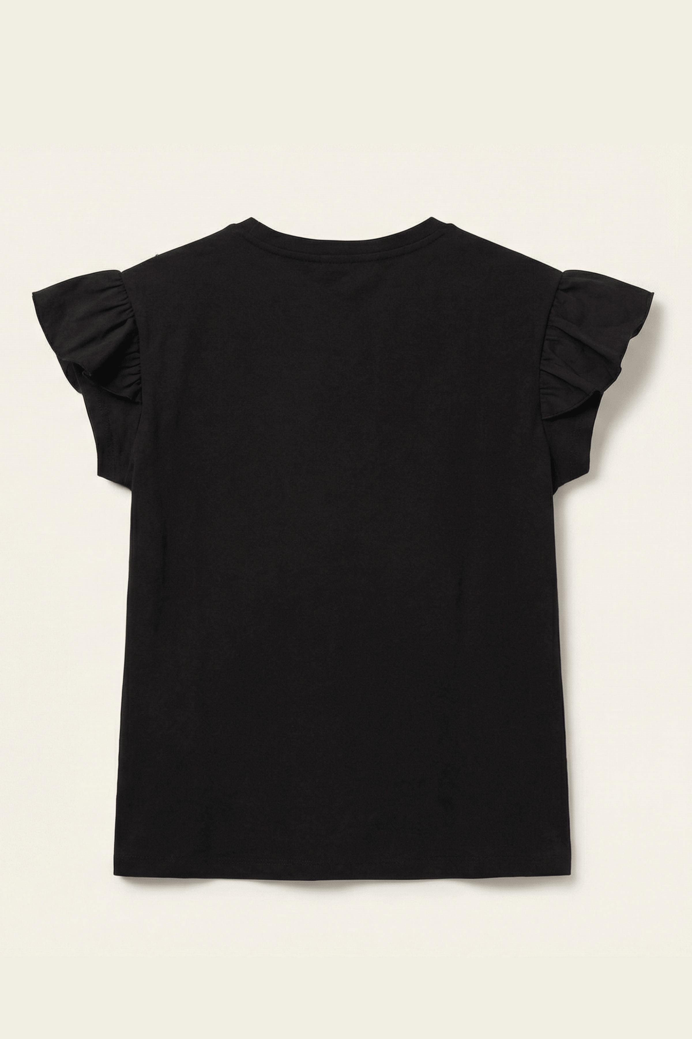 Camiseta negra detalle strass en hombros Lolitas&L - lolitasyl.com