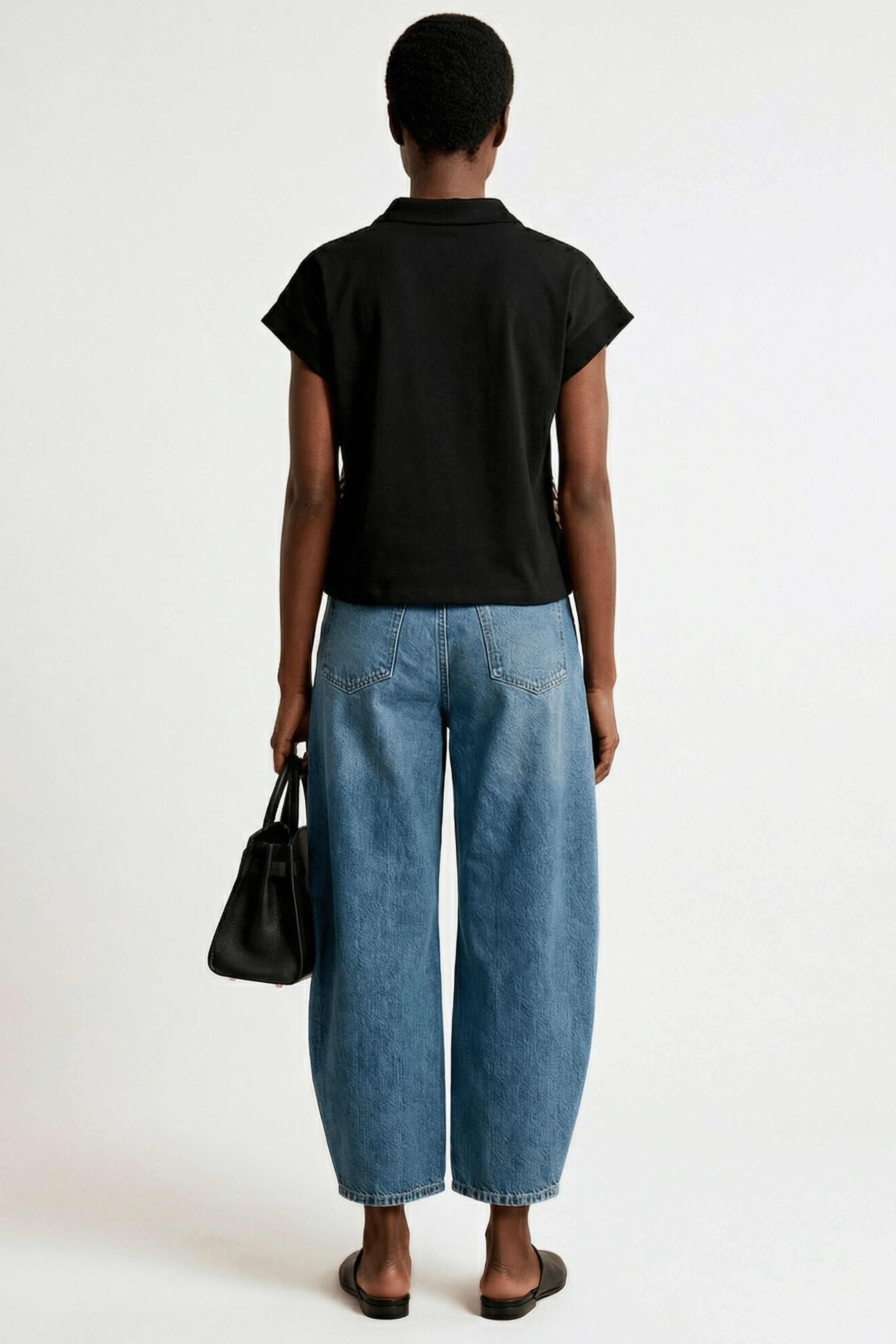 Camiseta negra estampado animal print escote polo Lolitas&L - lolitasyl.com