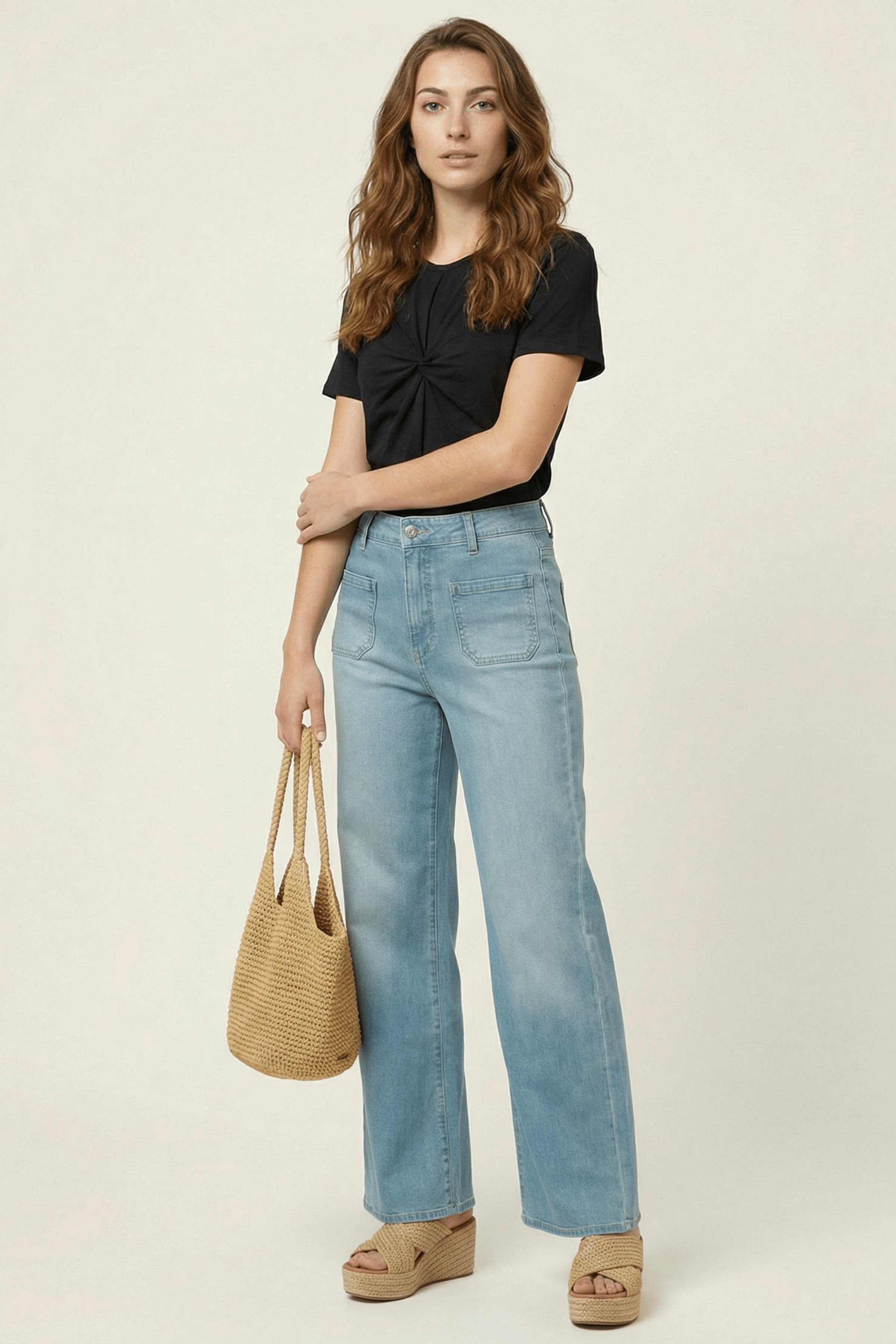 Camiseta negra lagrima con fruncido Lolitas&L - lolitasyl.com